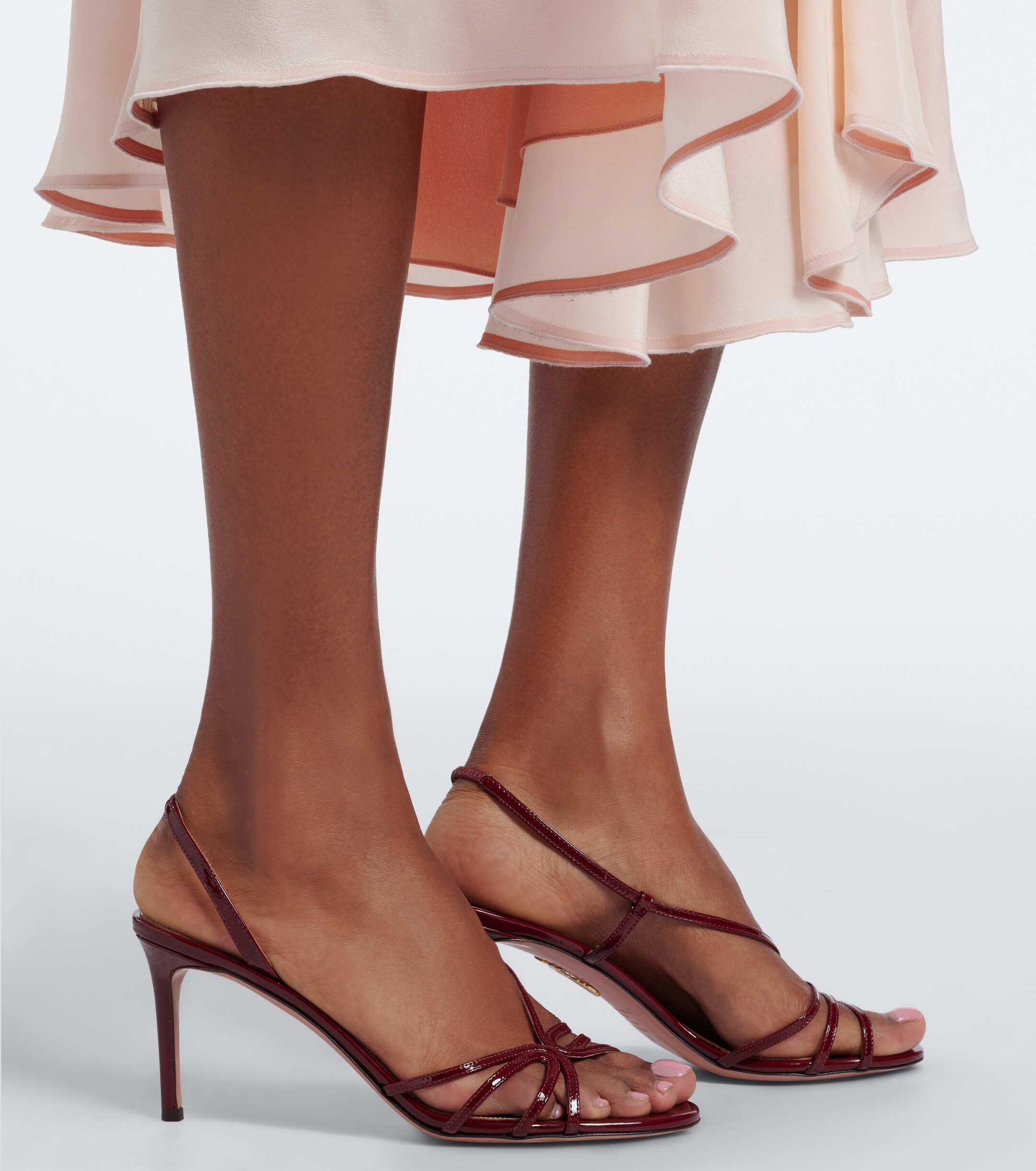 AQUAZZURA Aquazzura Talk To Me patent leather slingback sandals