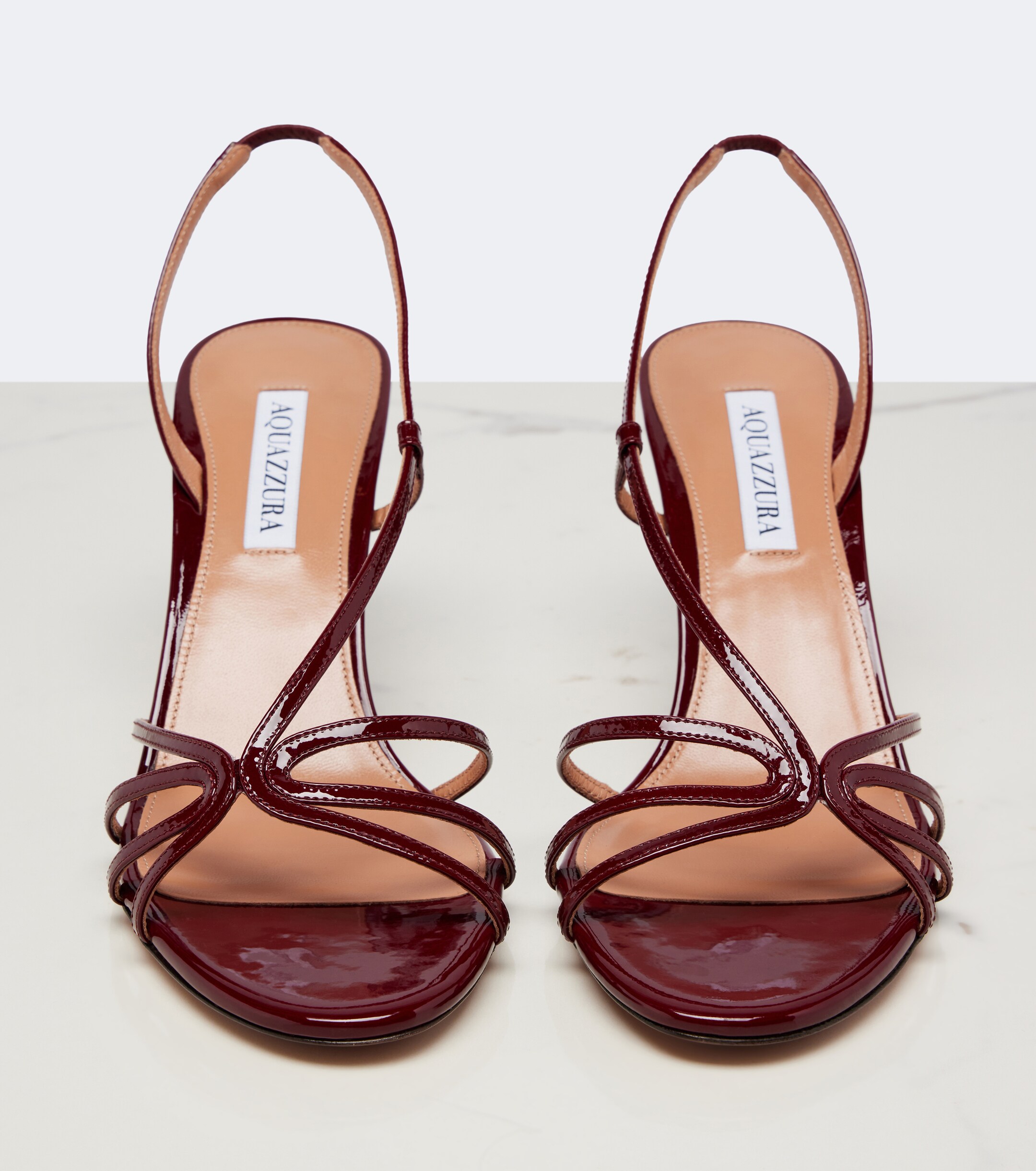 AQUAZZURA Aquazzura Talk To Me patent leather slingback sandals