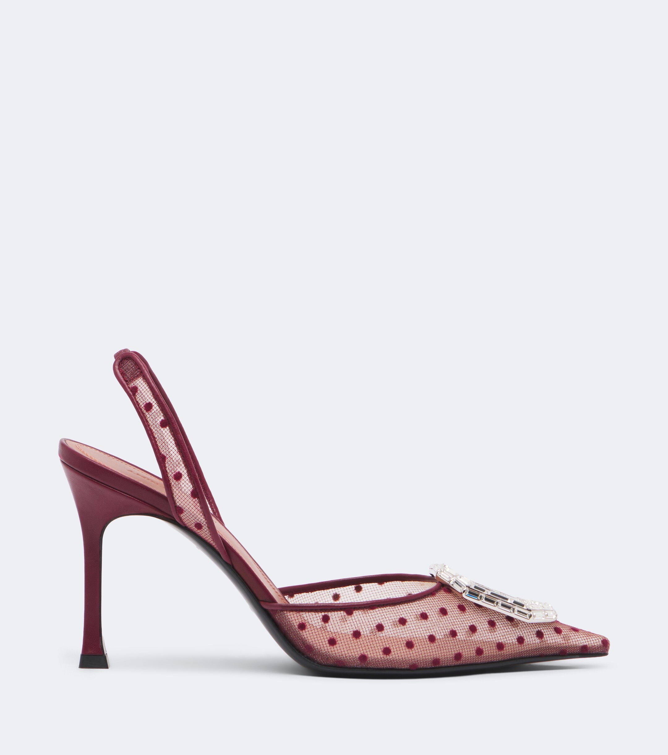 AMINA MUADDI Amina Muaddi Camelia point d'Esprit slingback pumps