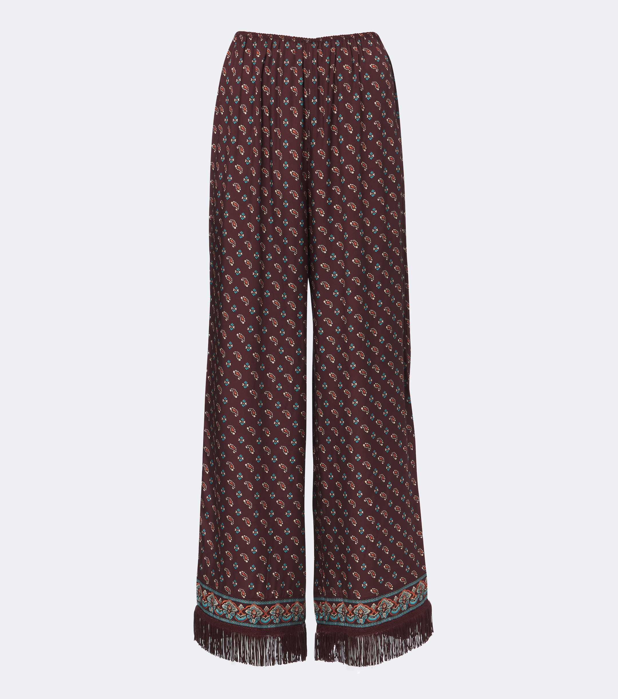 Dôen Dôen Lavona fringed silk-blend wide-leg pants