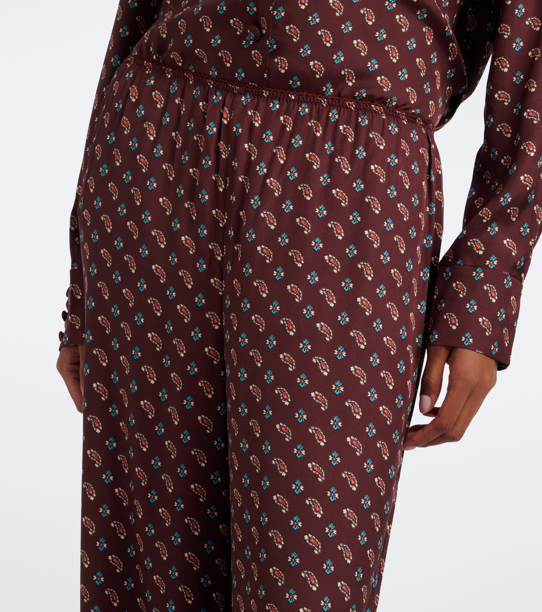 Dôen Dôen Lavona fringed silk-blend wide-leg pants