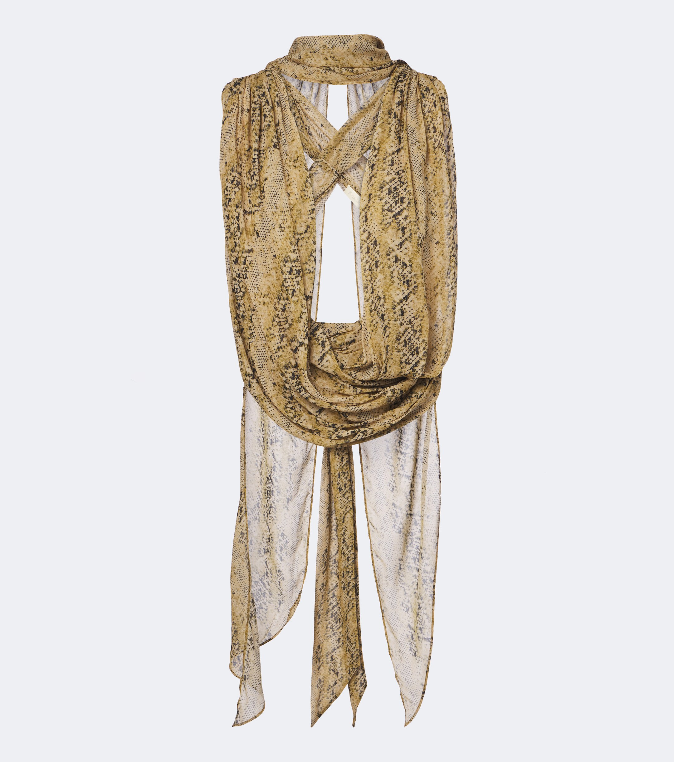 DE LA VALI De La Vali Isolde draped snake-print georgette top