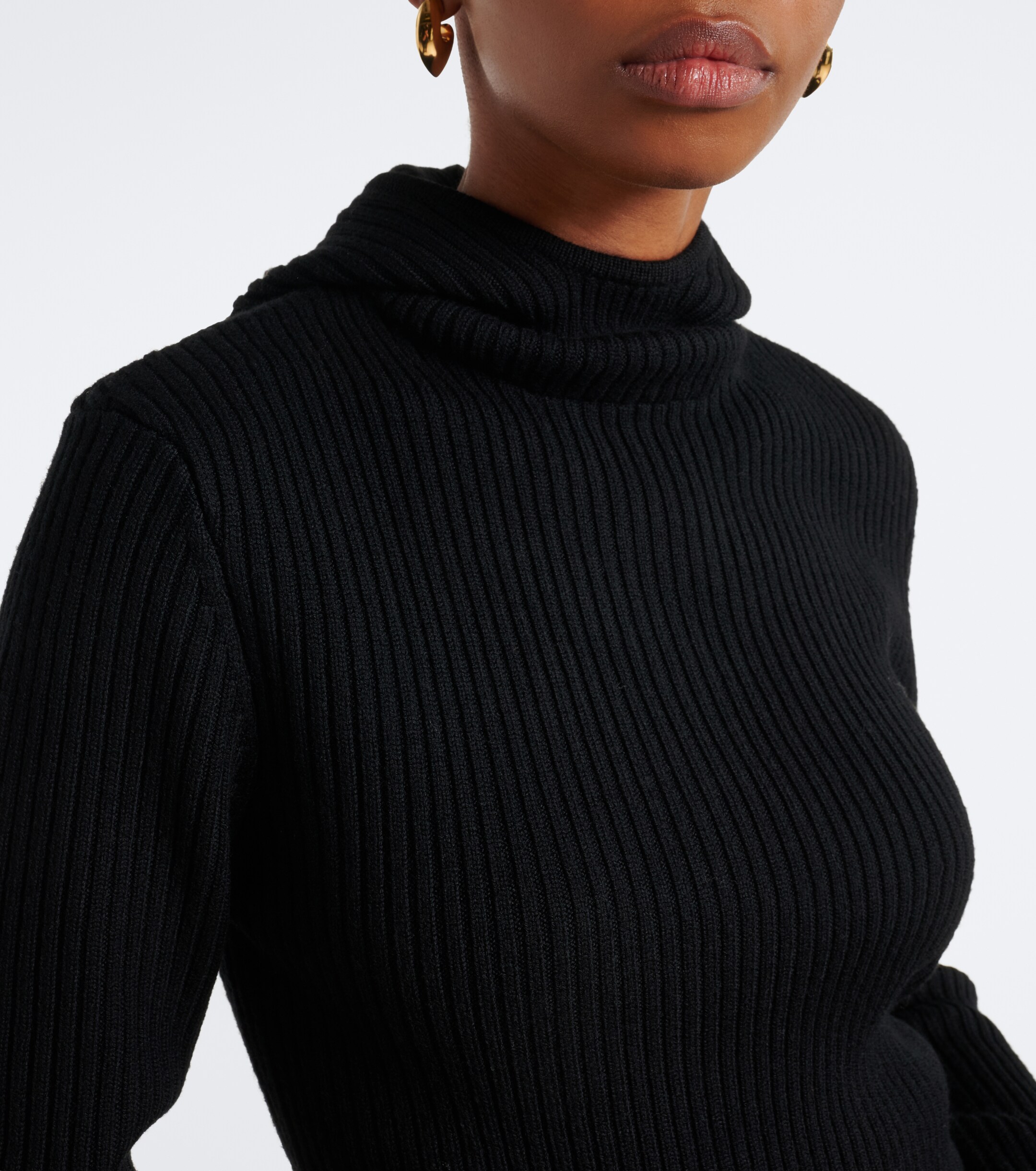 The Frankie Shop The Frankie Shop Larice ribbed-knit hooded wool sweater