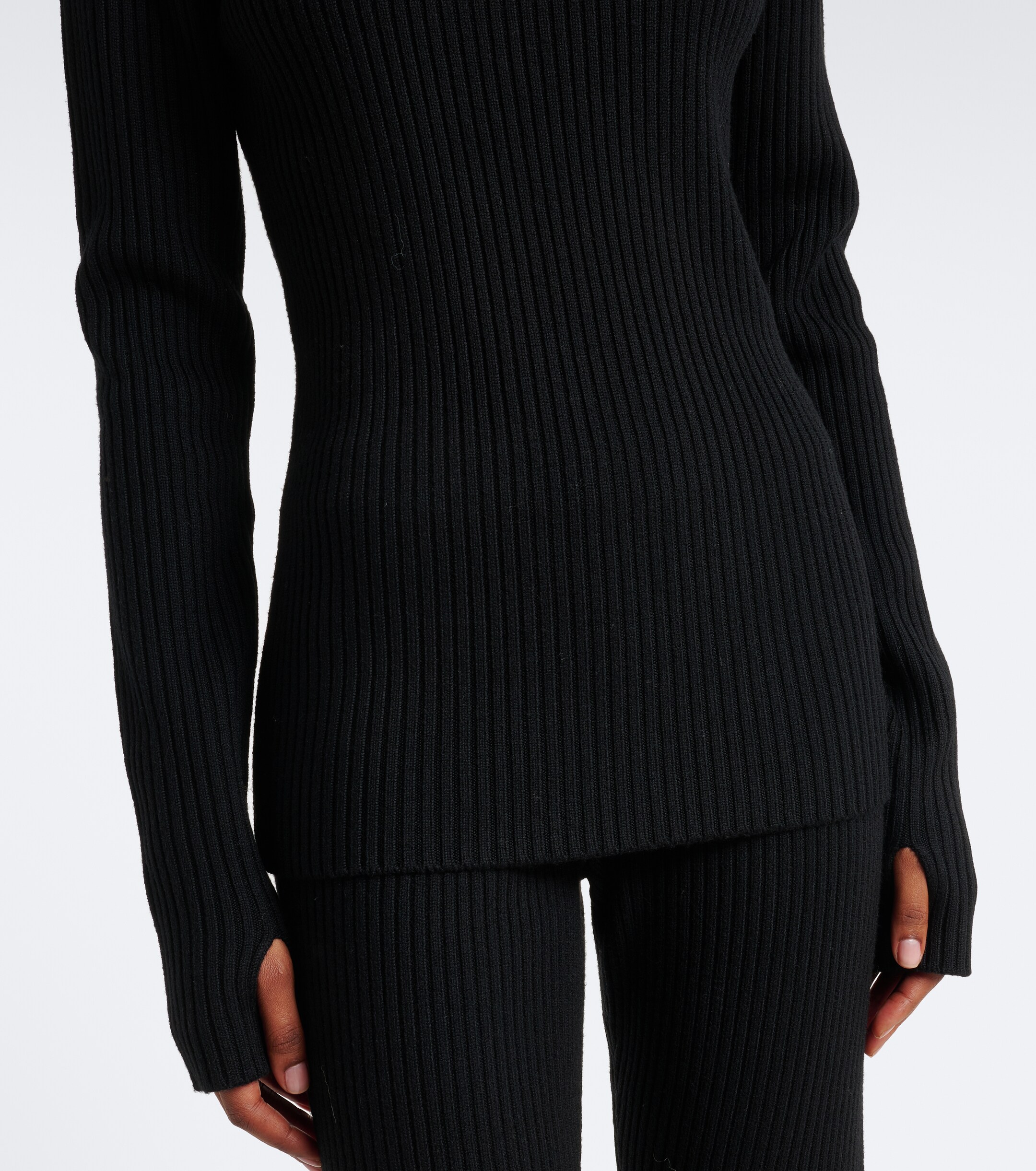 The Frankie Shop The Frankie Shop Larice ribbed-knit hooded wool sweater