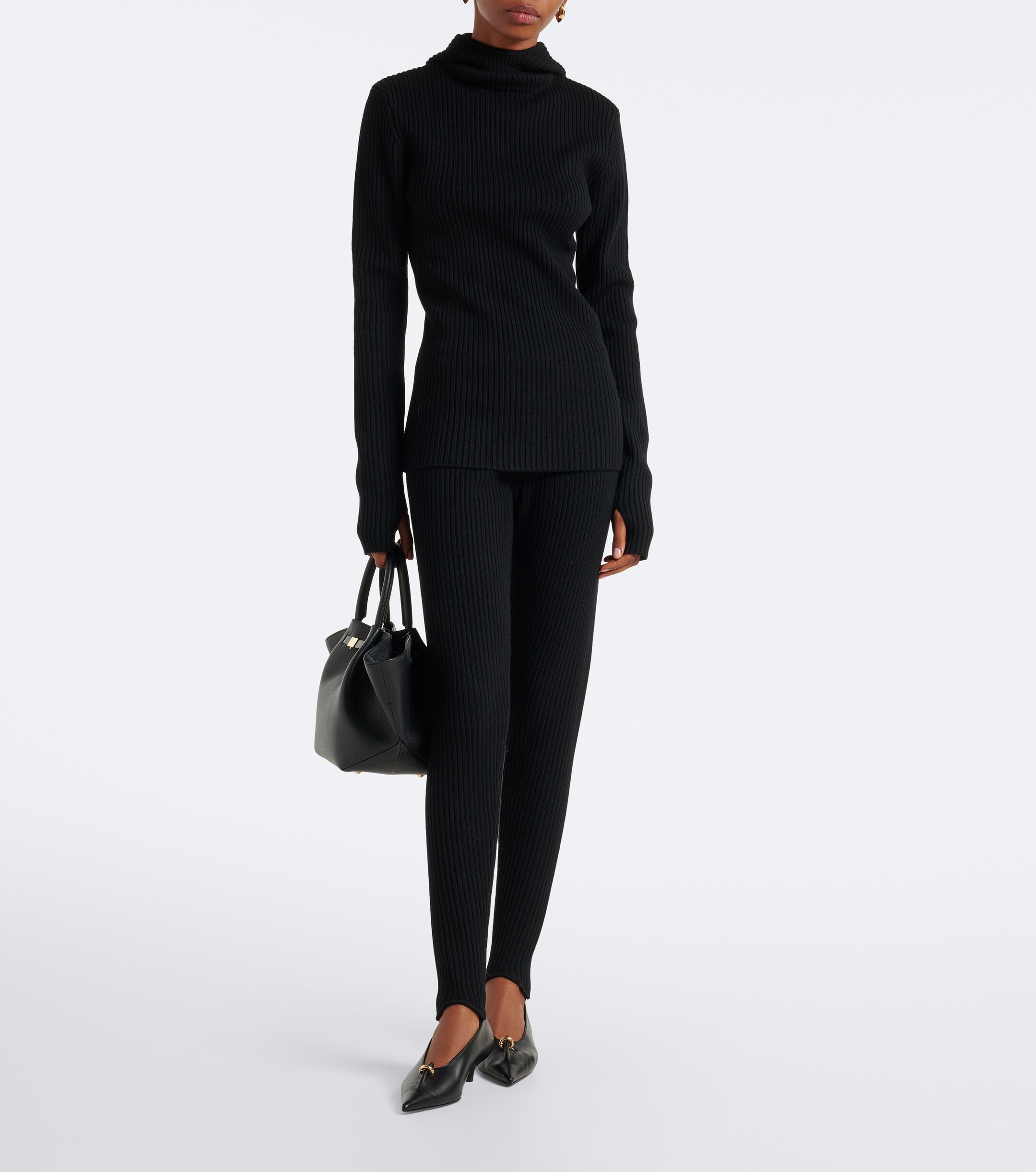 The Frankie Shop The Frankie Shop Larice ribbed-knit hooded wool sweater