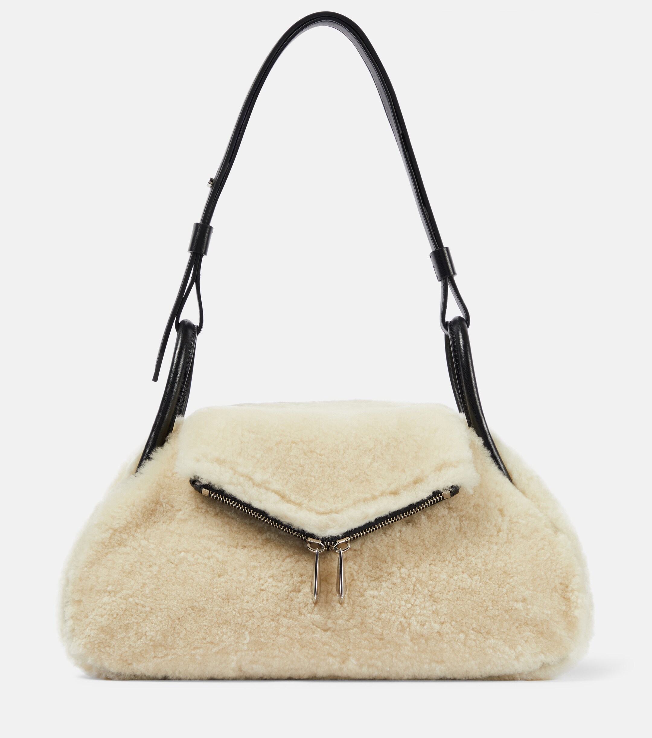 AMINA MUADDI Gemini Small shearling shoulder bag