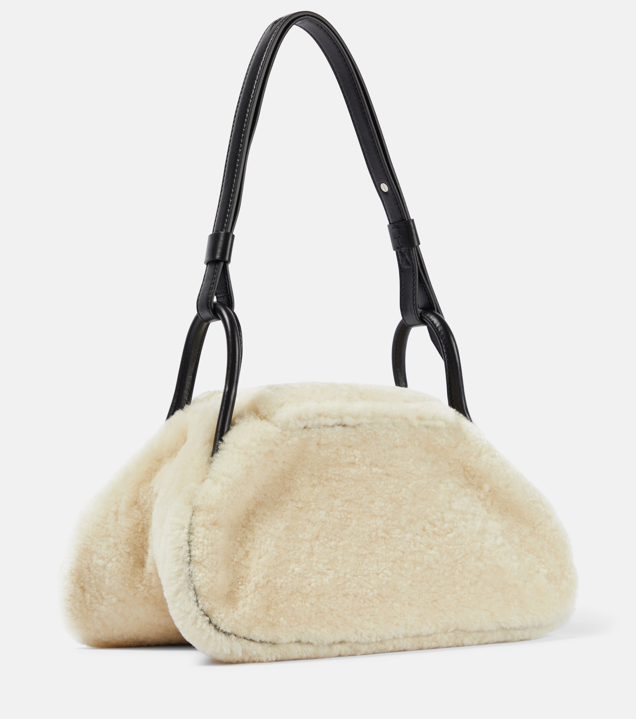 AMINA MUADDI Gemini Small shearling shoulder bag