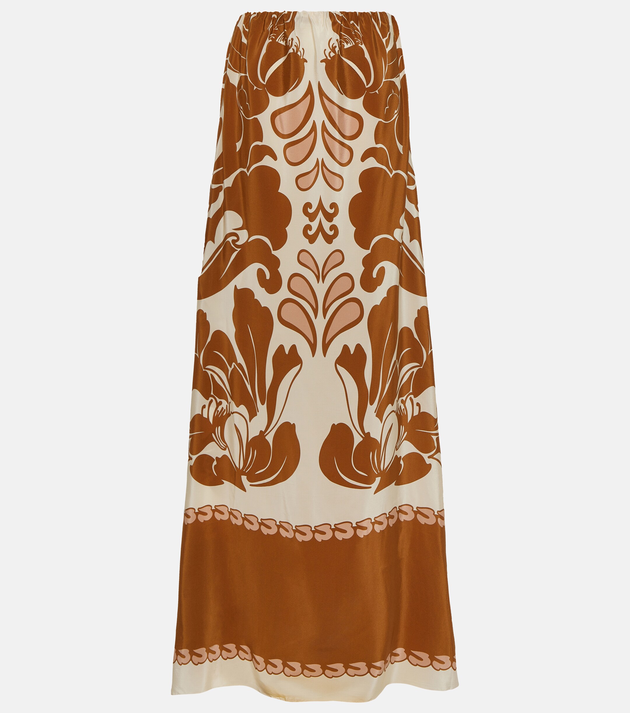 Adriana Degreas Printed strapless silk maxi dress thumbnail