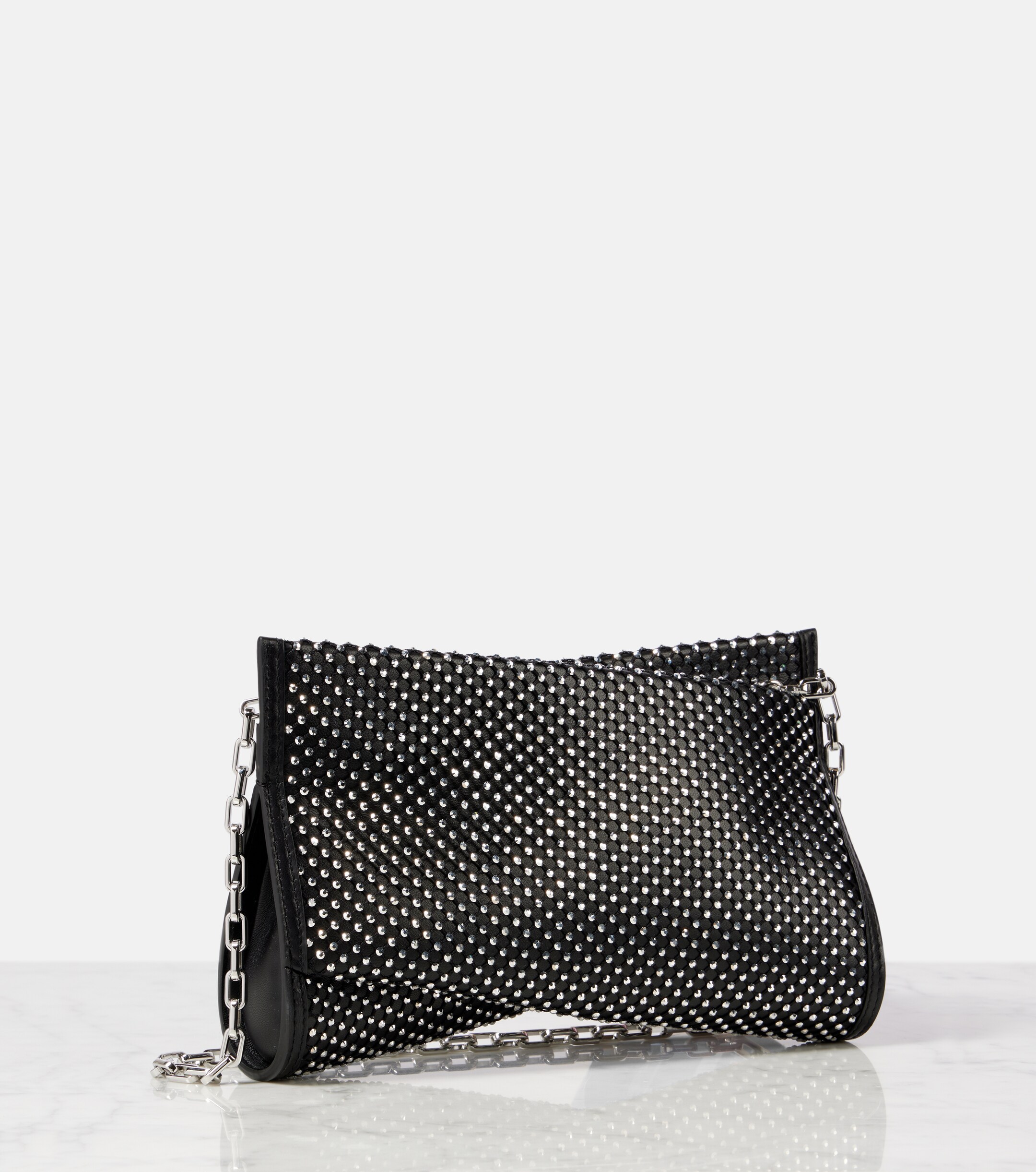 CHRISTIAN LOUBOUTIN Loubitwist Small embellished leather clutch