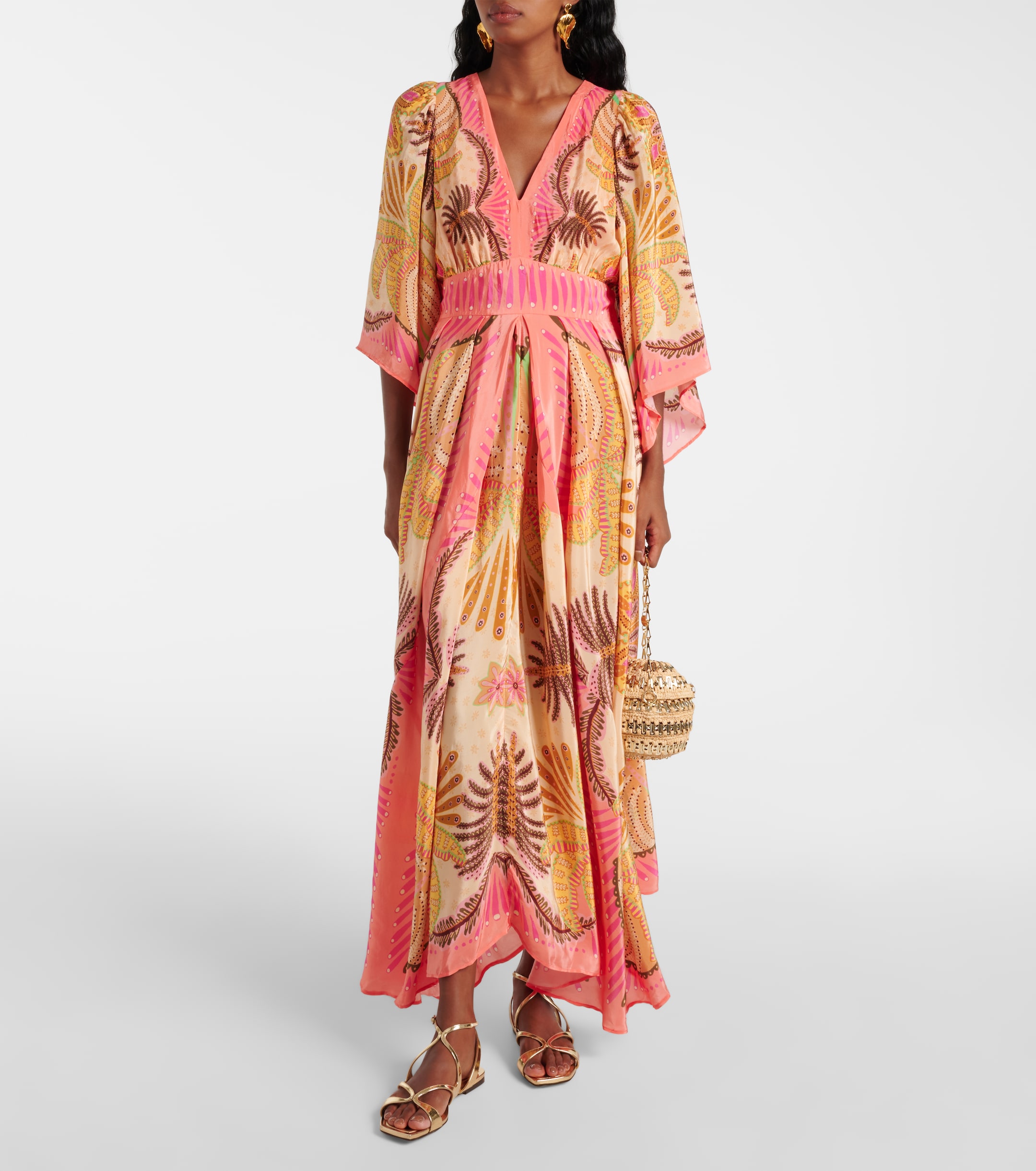 FARM Rio - Sand Palms Scarf printed maxi dress | Plush
