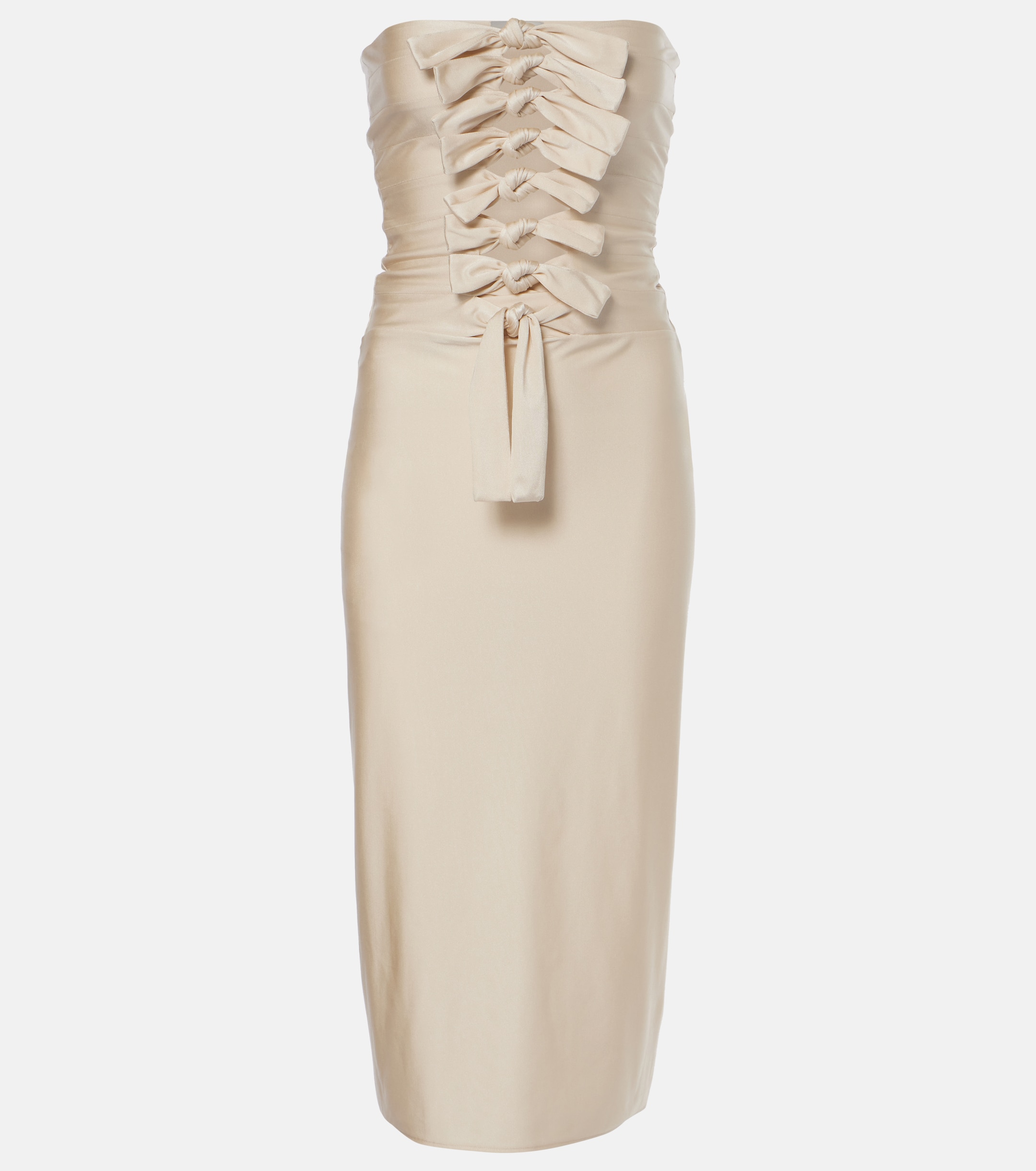 Coperni Gala tie-front jersey midi dress thumbnail