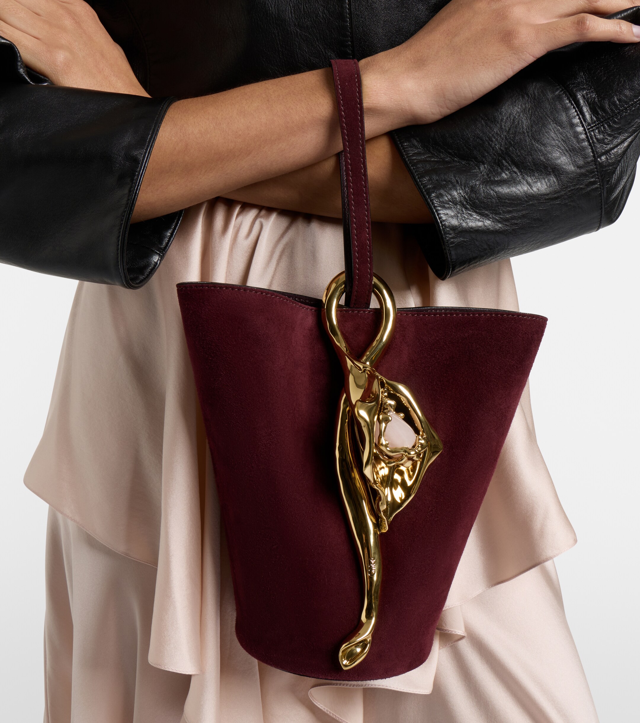 Chloé Eden Treasures Small suede bucket bag