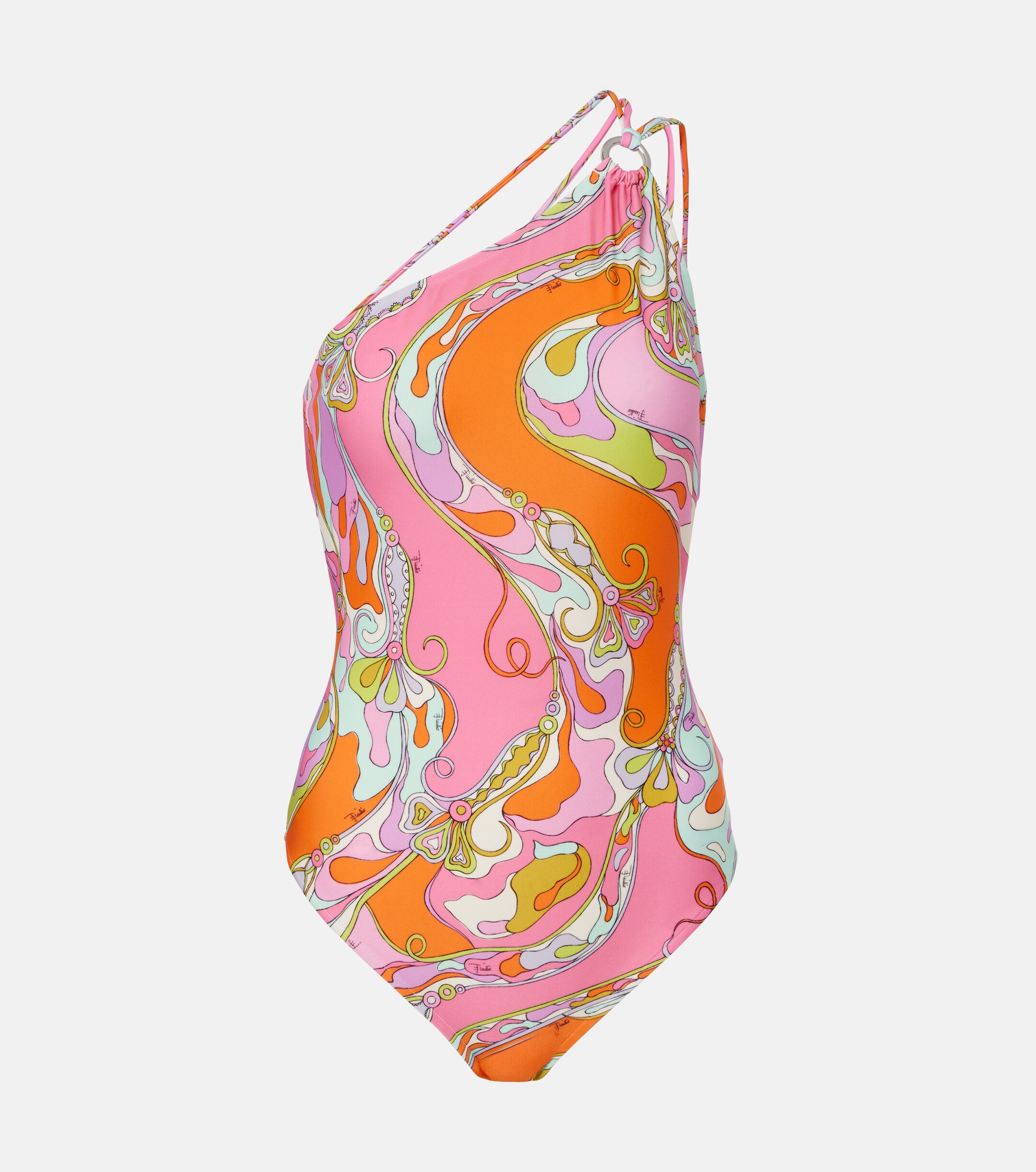 Pucci Pucci Orchidee one-shoulder swimsuit