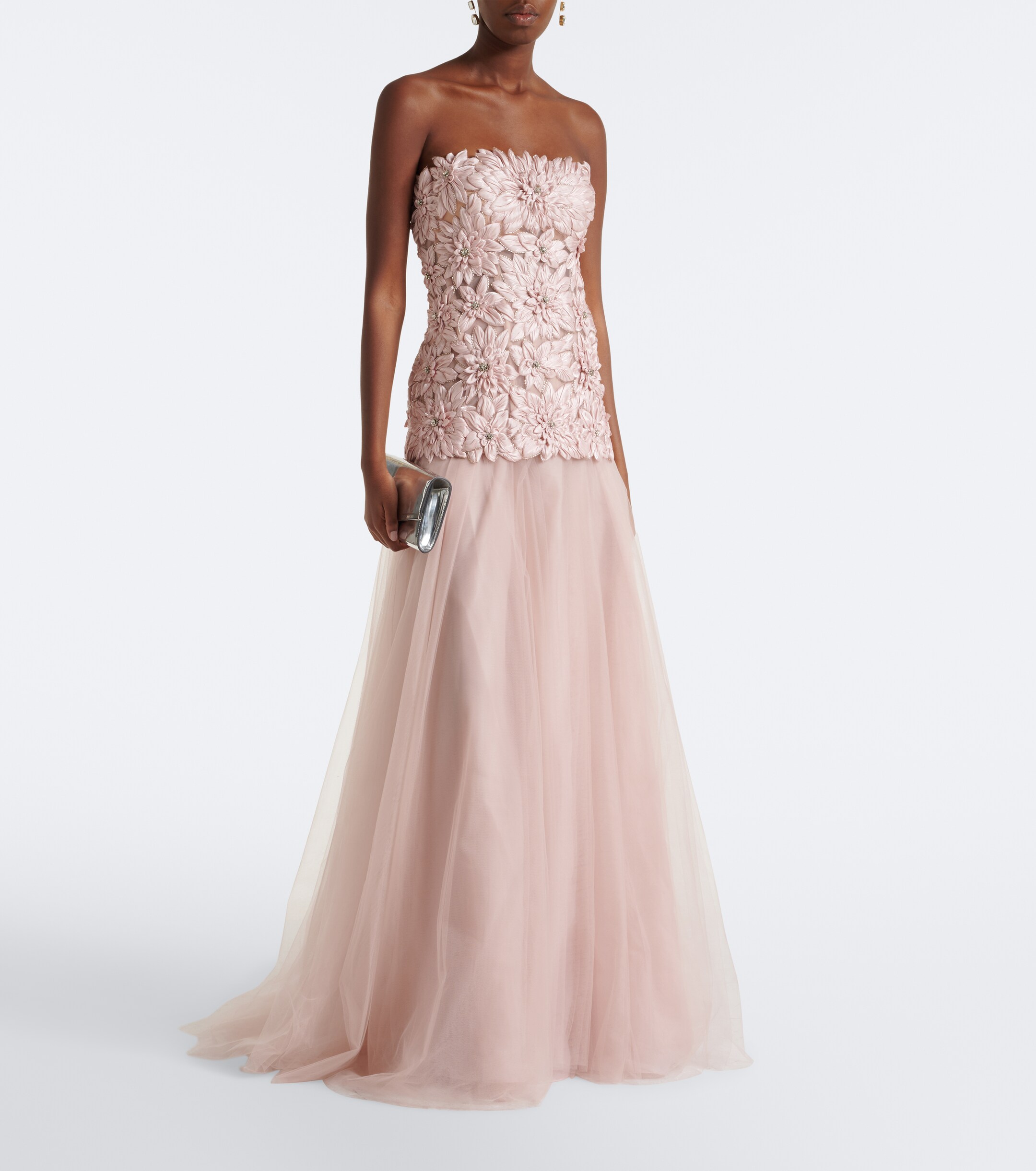 Costarellos Costarellos Gisella embellished satin and tulle gown