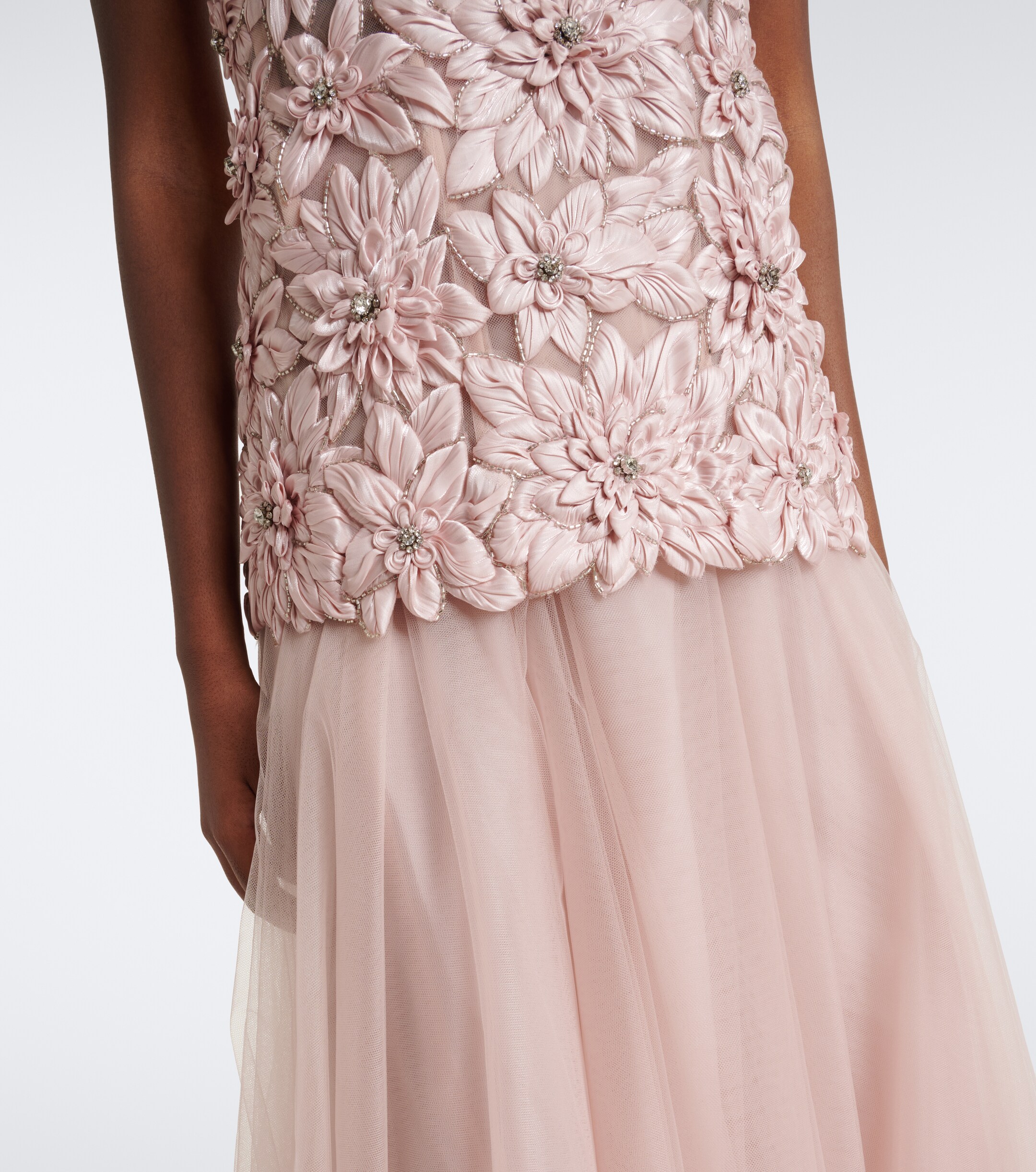 Costarellos Costarellos Gisella embellished satin and tulle gown