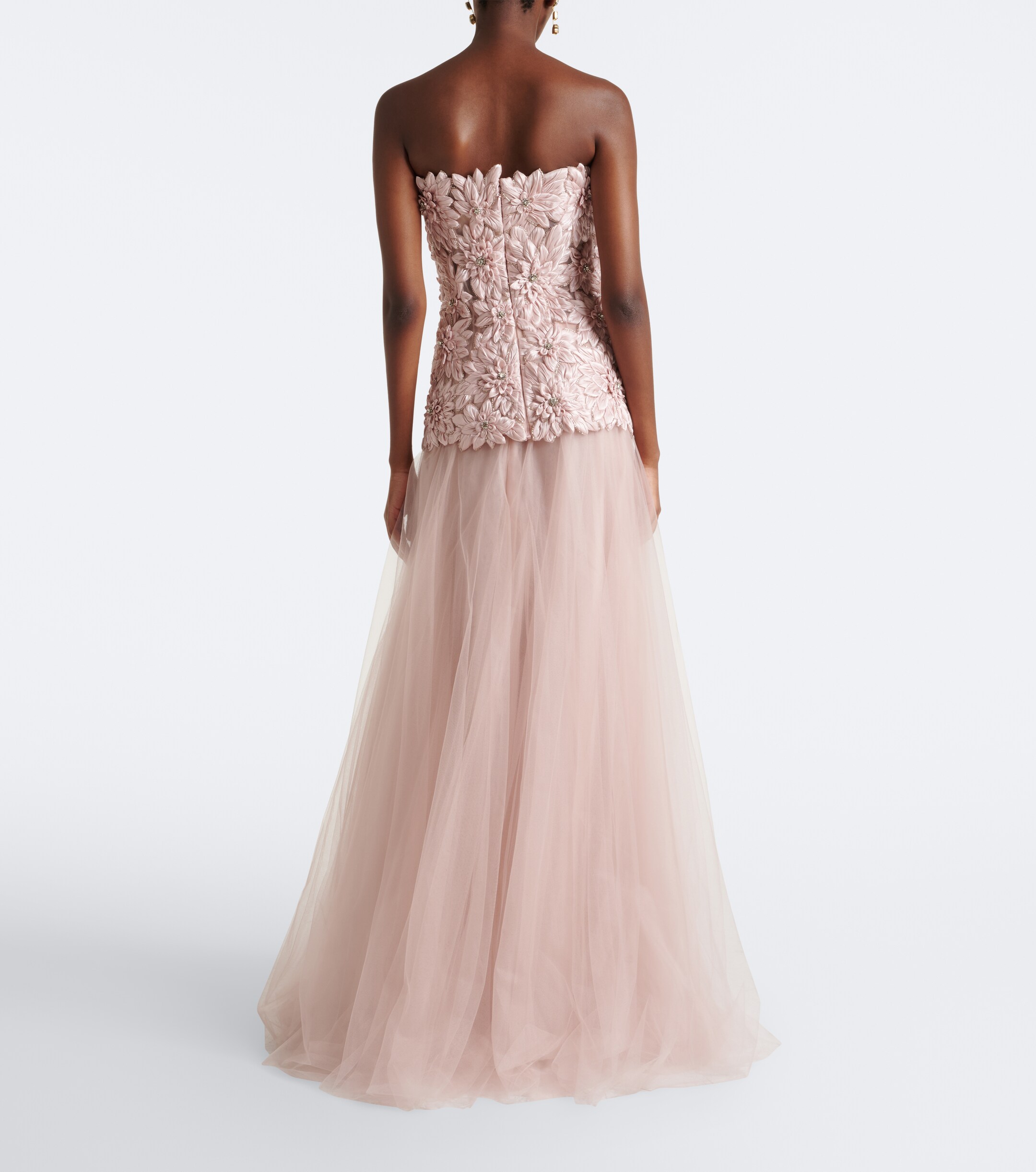 Costarellos Costarellos Gisella embellished satin and tulle gown
