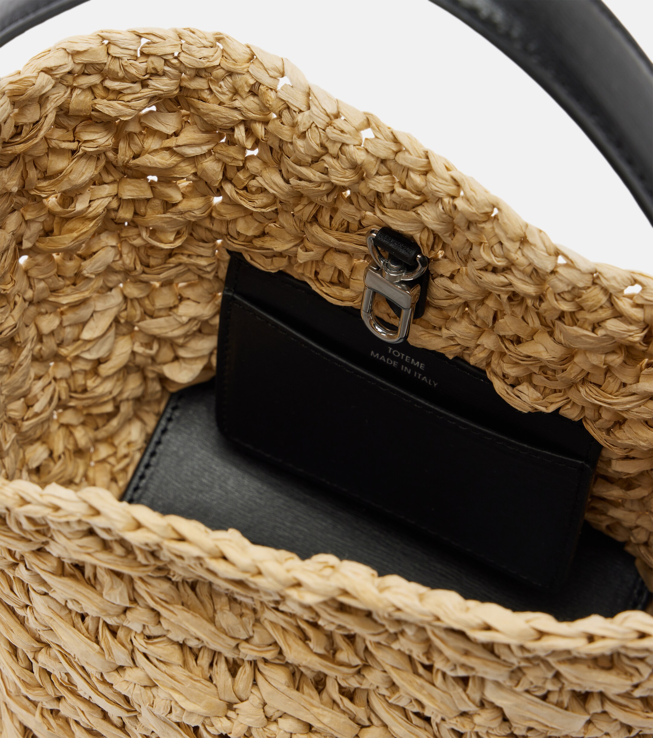 TOTEME Belted Small raffia top-handle bag