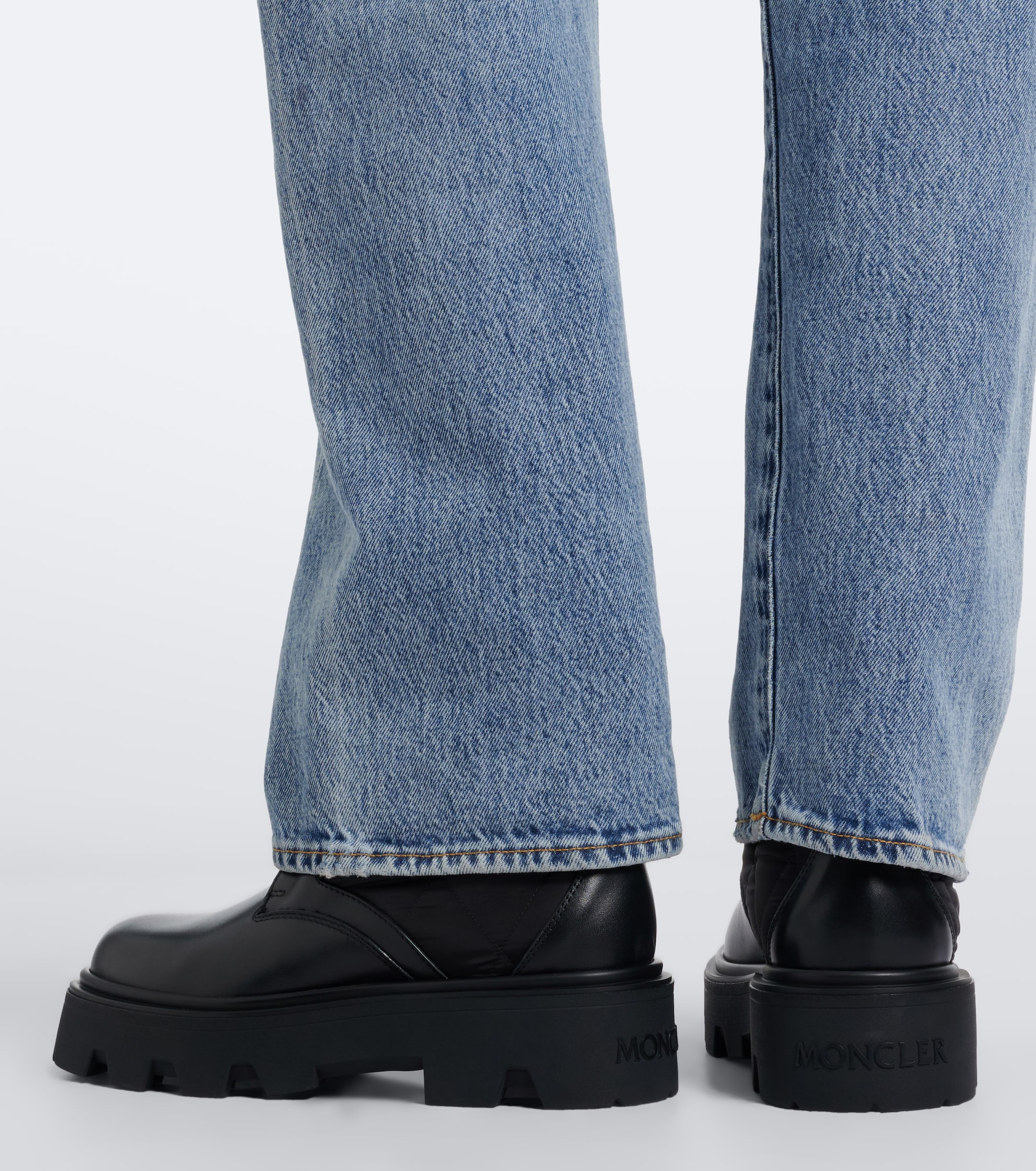 Moncler Moncler Aurea leather ankle boots