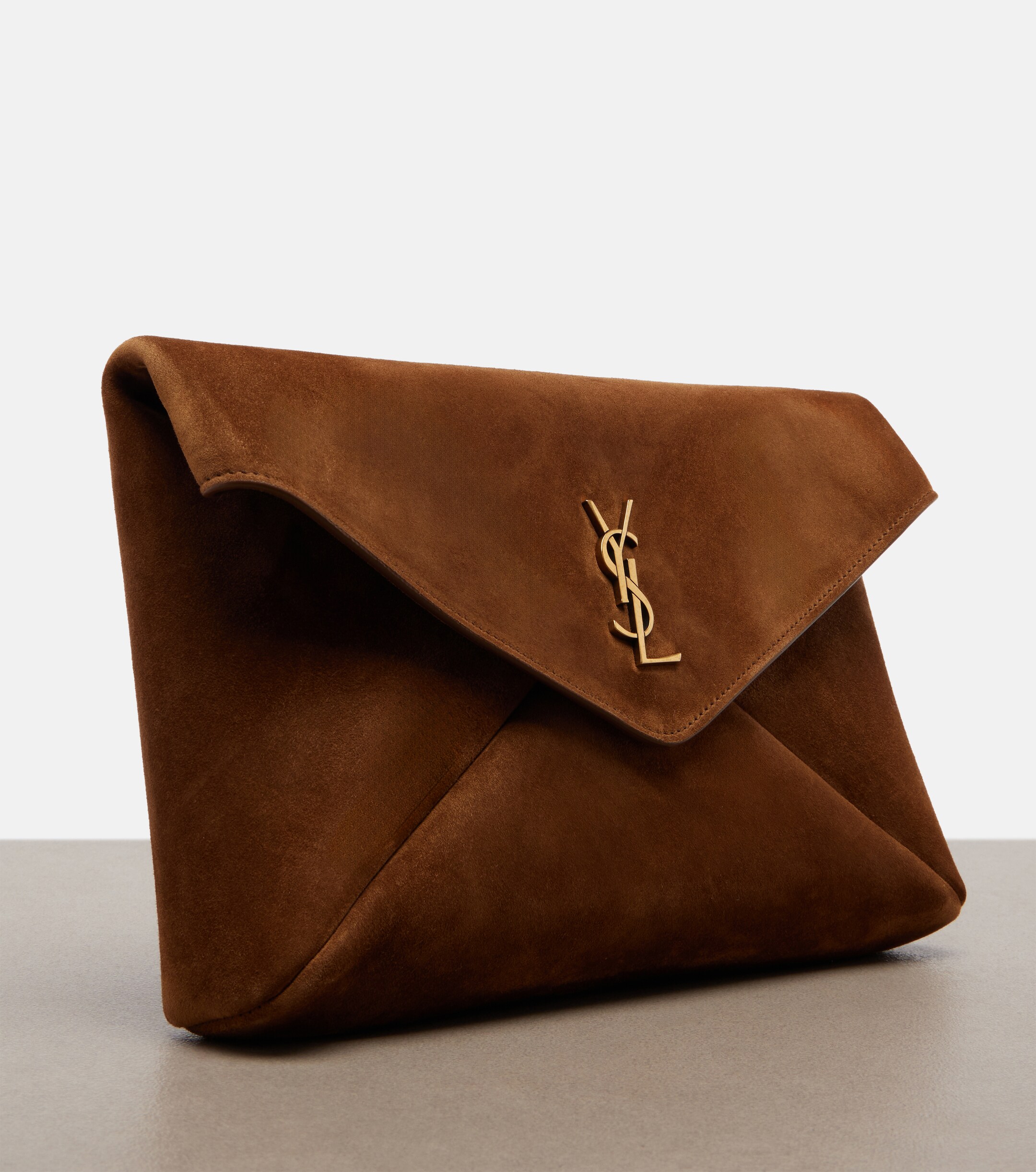 Saint Laurent Cassandre suede pouch