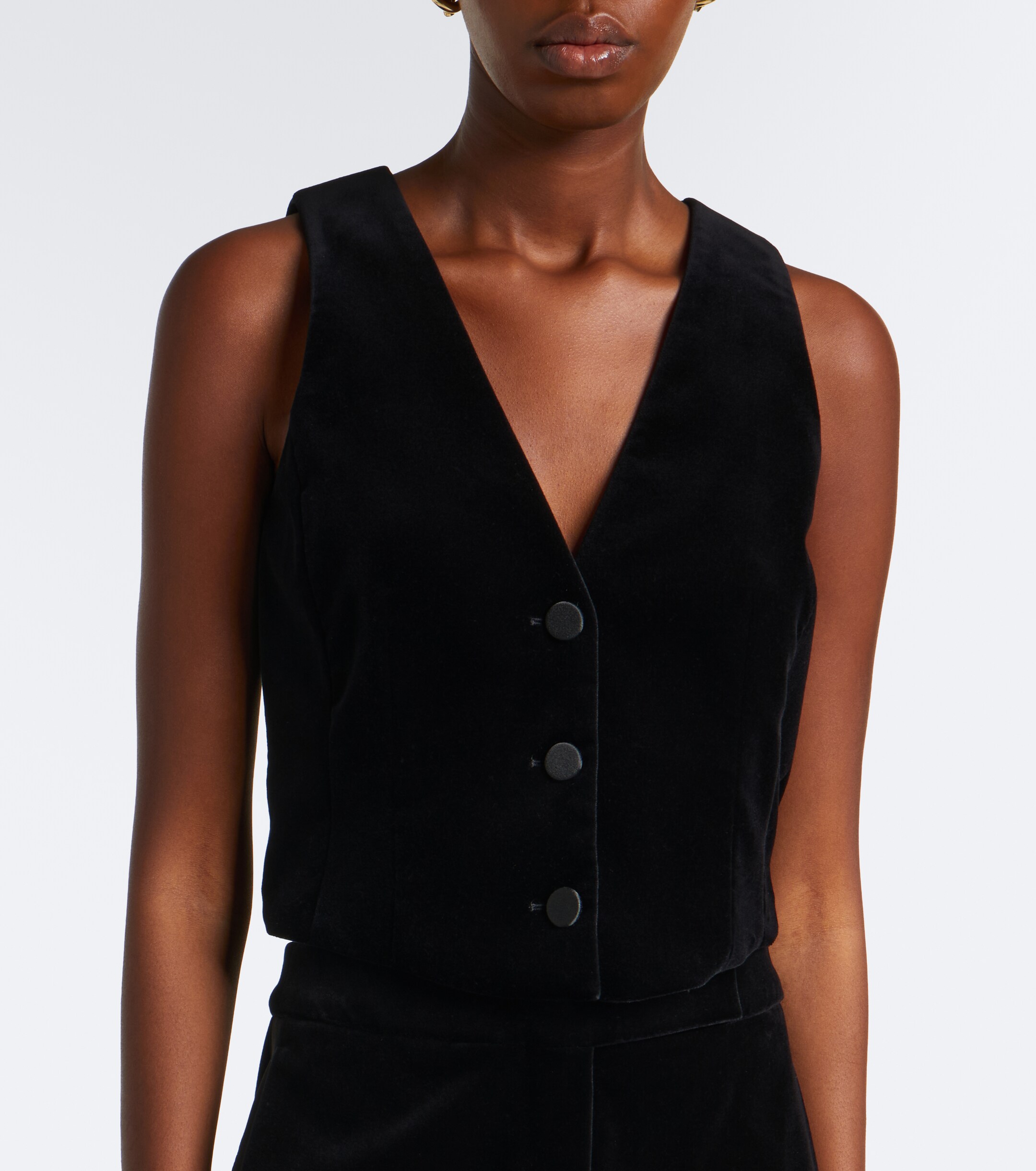 Max Mara Max Mara Elegante cotton velvet vest