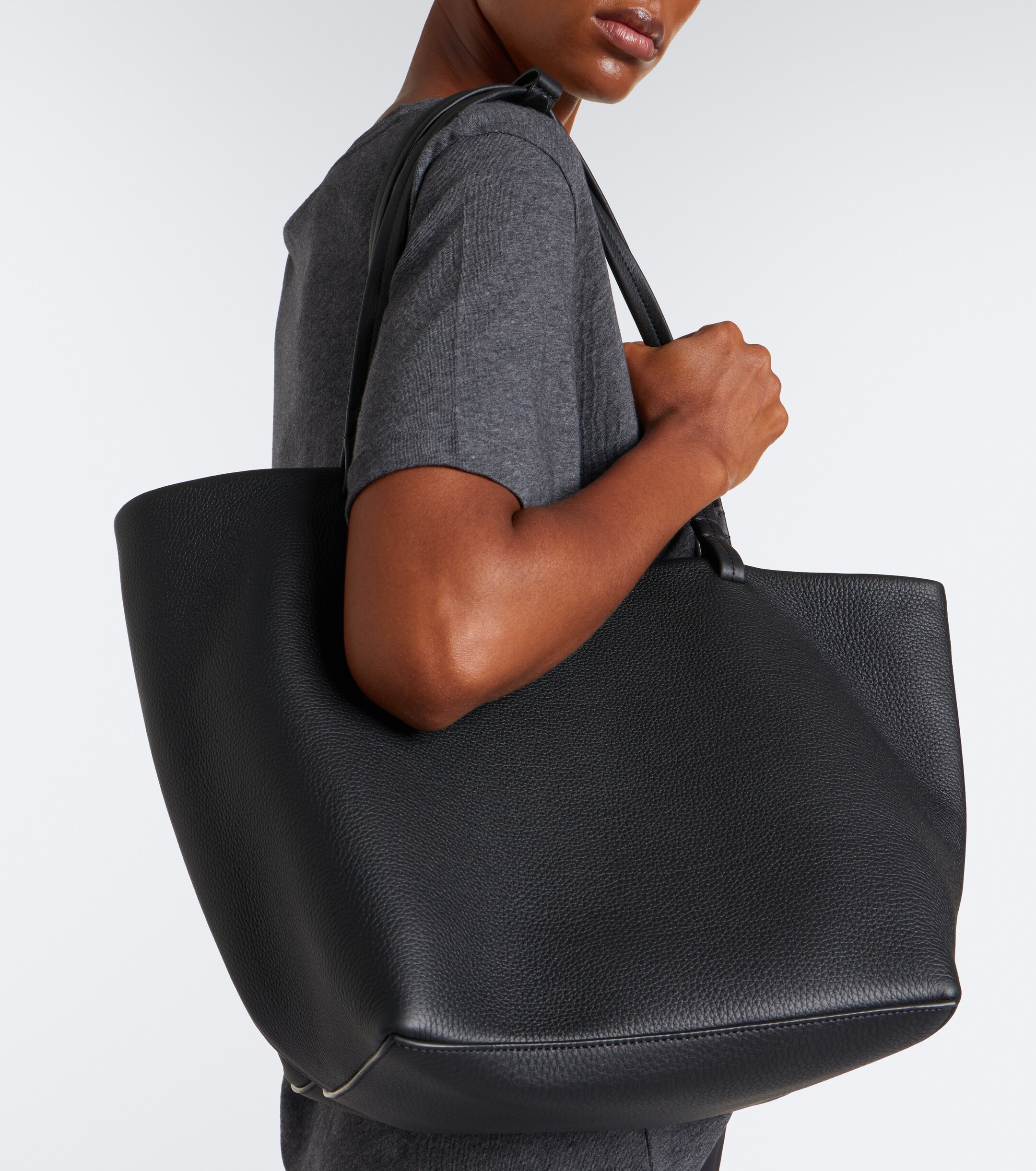 The Row Park Tote Three leather shopper