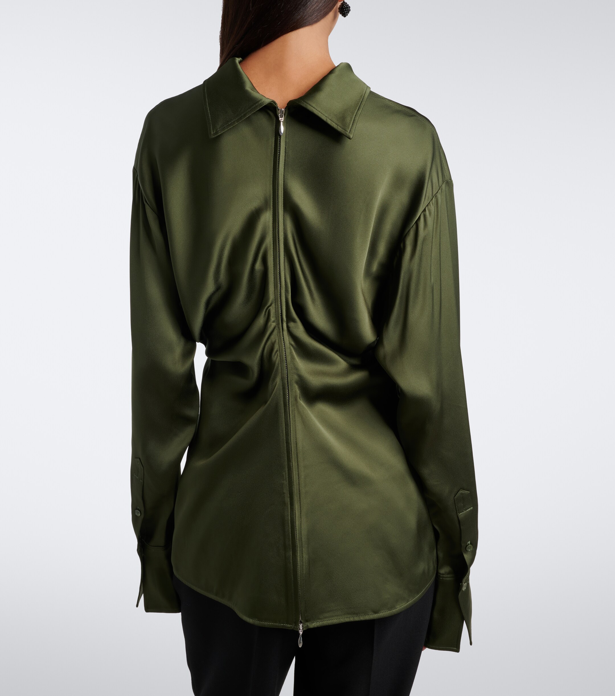 TOTEME Toteme Slouch draped crêpe satin blouse