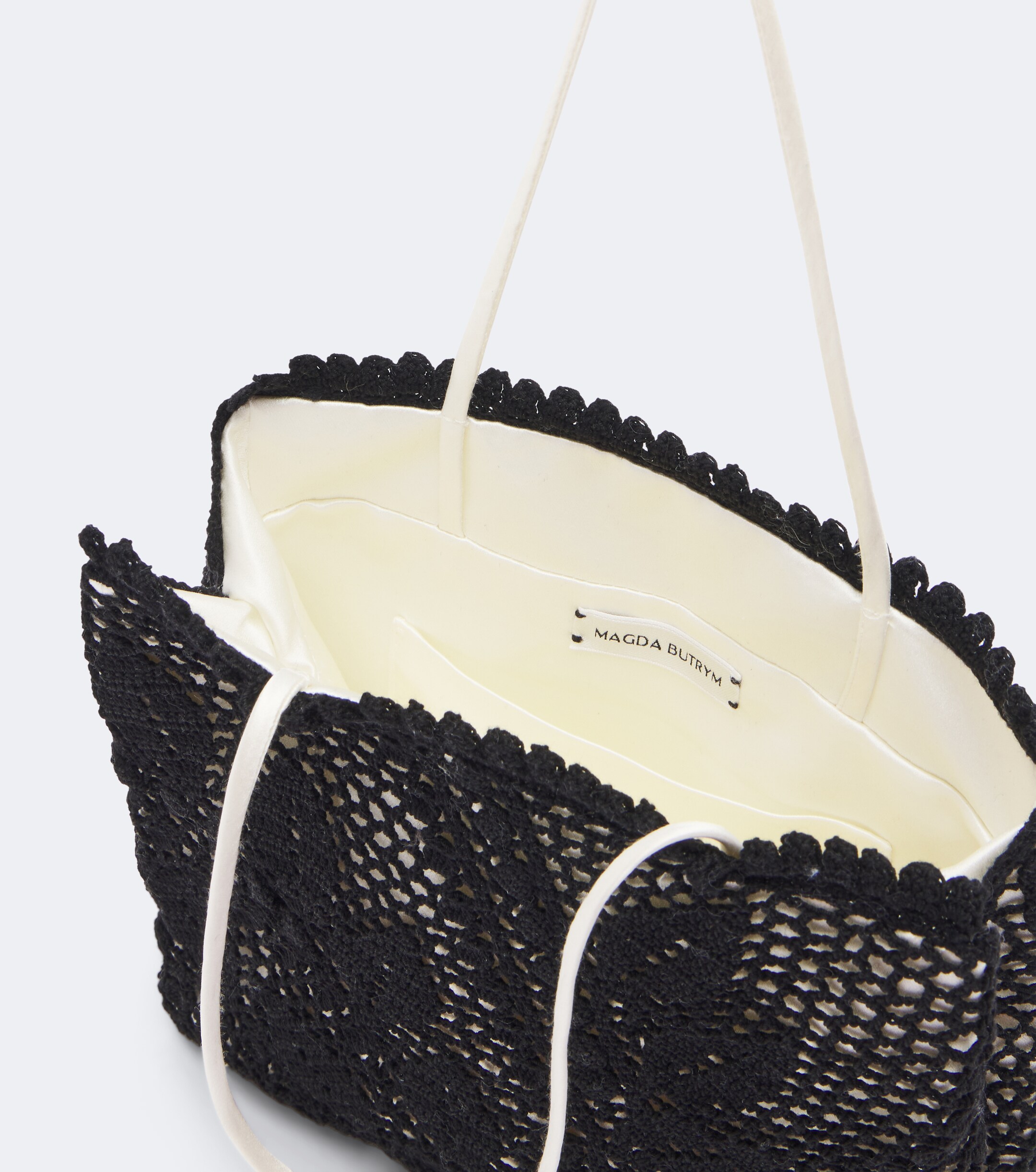 Magda Butrym Magda Butrym Julia crochet satin top-handle bag