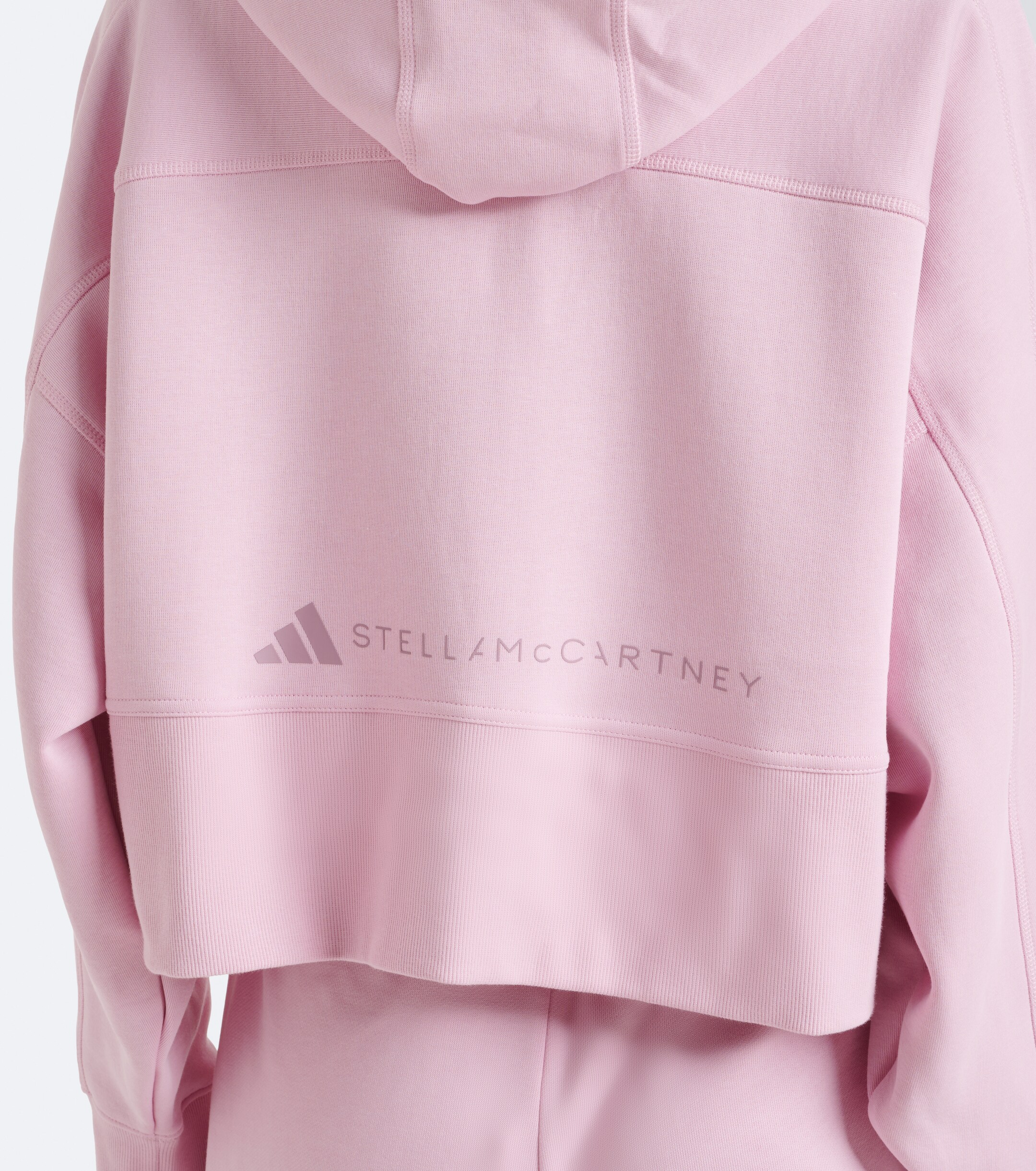 adidas by Stella McCartney Adidas by Stella McCartney Logo cotton-blend jersey hoodie