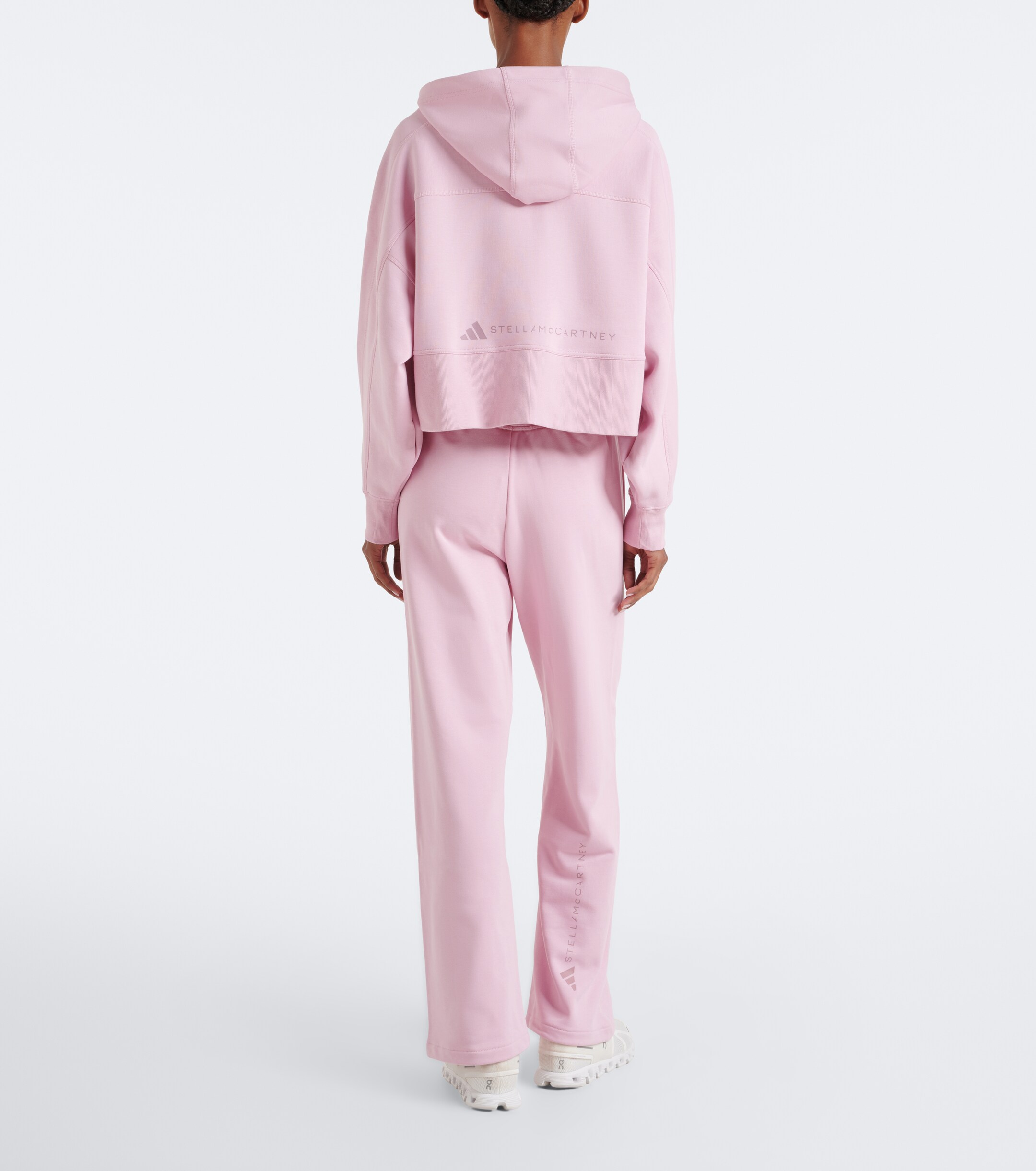 adidas by Stella McCartney Adidas by Stella McCartney Logo cotton-blend jersey hoodie