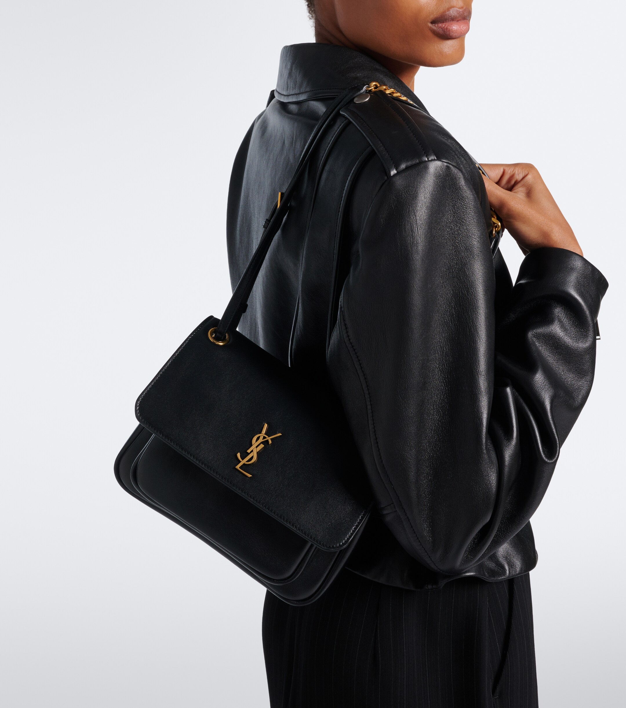 Saint Laurent Saint Laurent Niki Cassandre leather shoulder bag