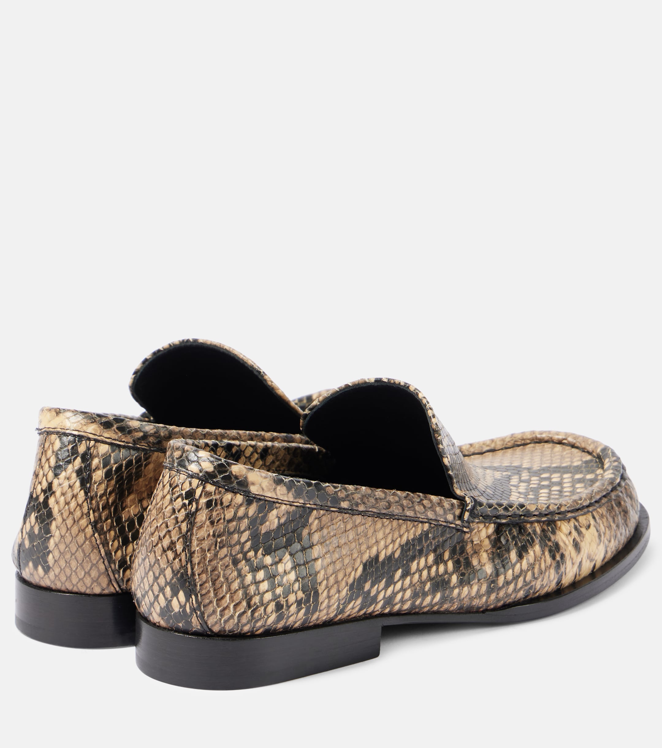 Dries Van Noten - Snake-effect leather loafers | Plush