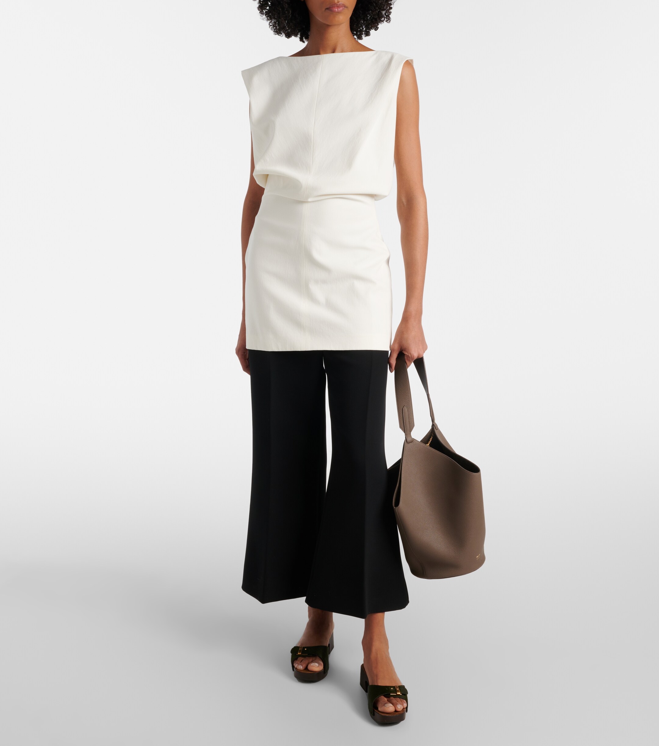 KHAITE Lotus Small leather tote bag