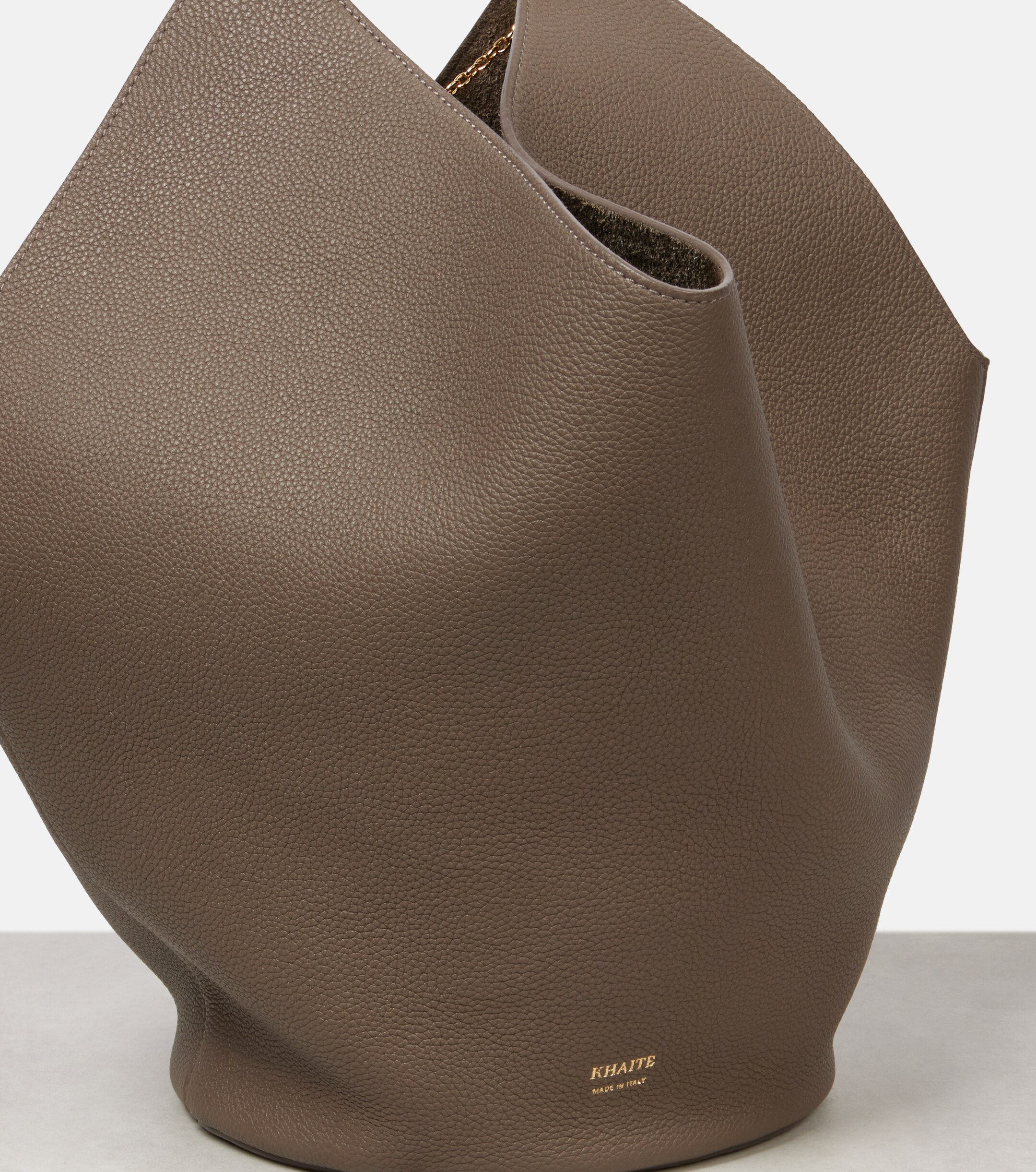 KHAITE Lotus Small leather tote bag