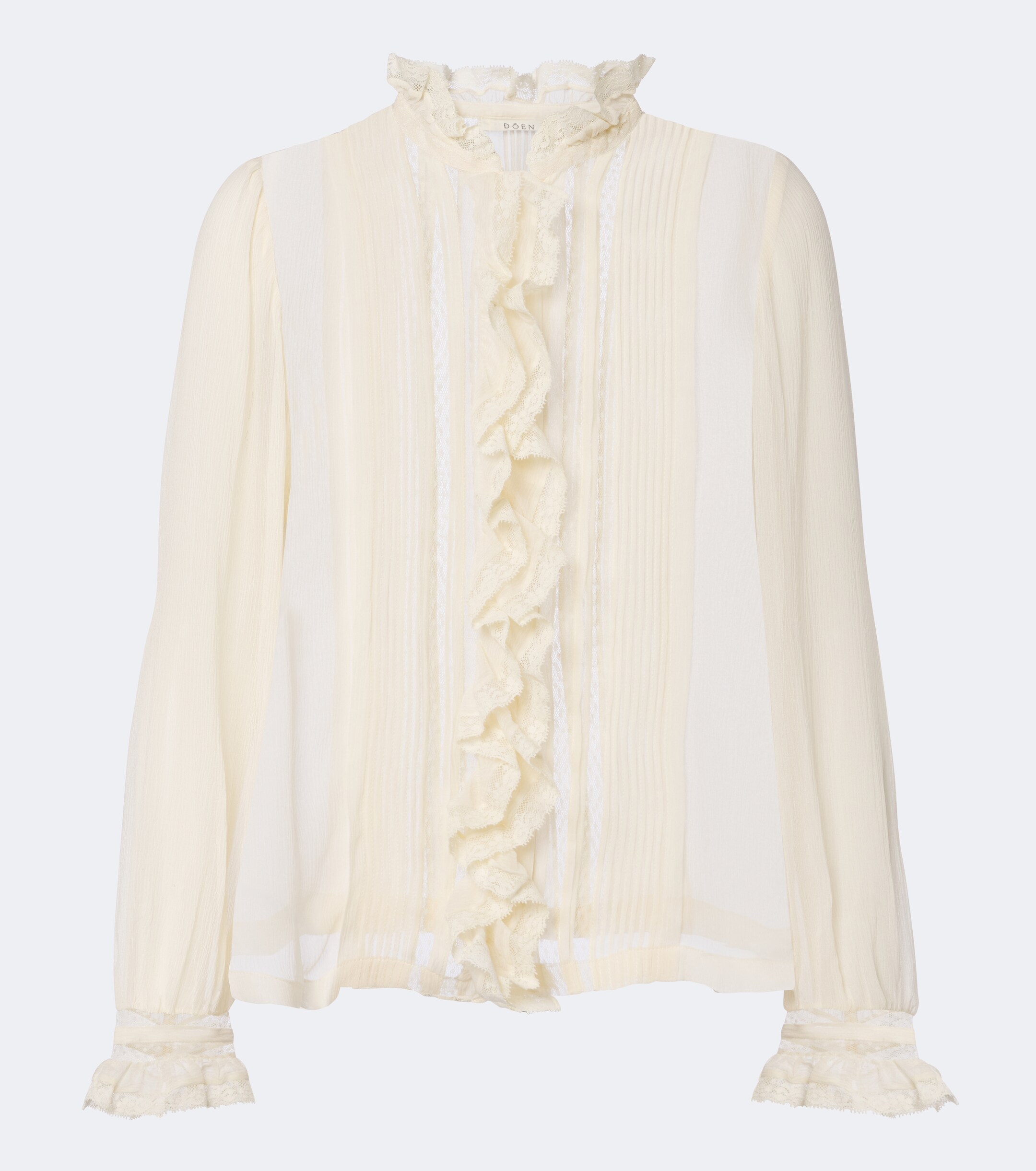 Dôen Dôen Magdeline ruffled silk chiffon blouse