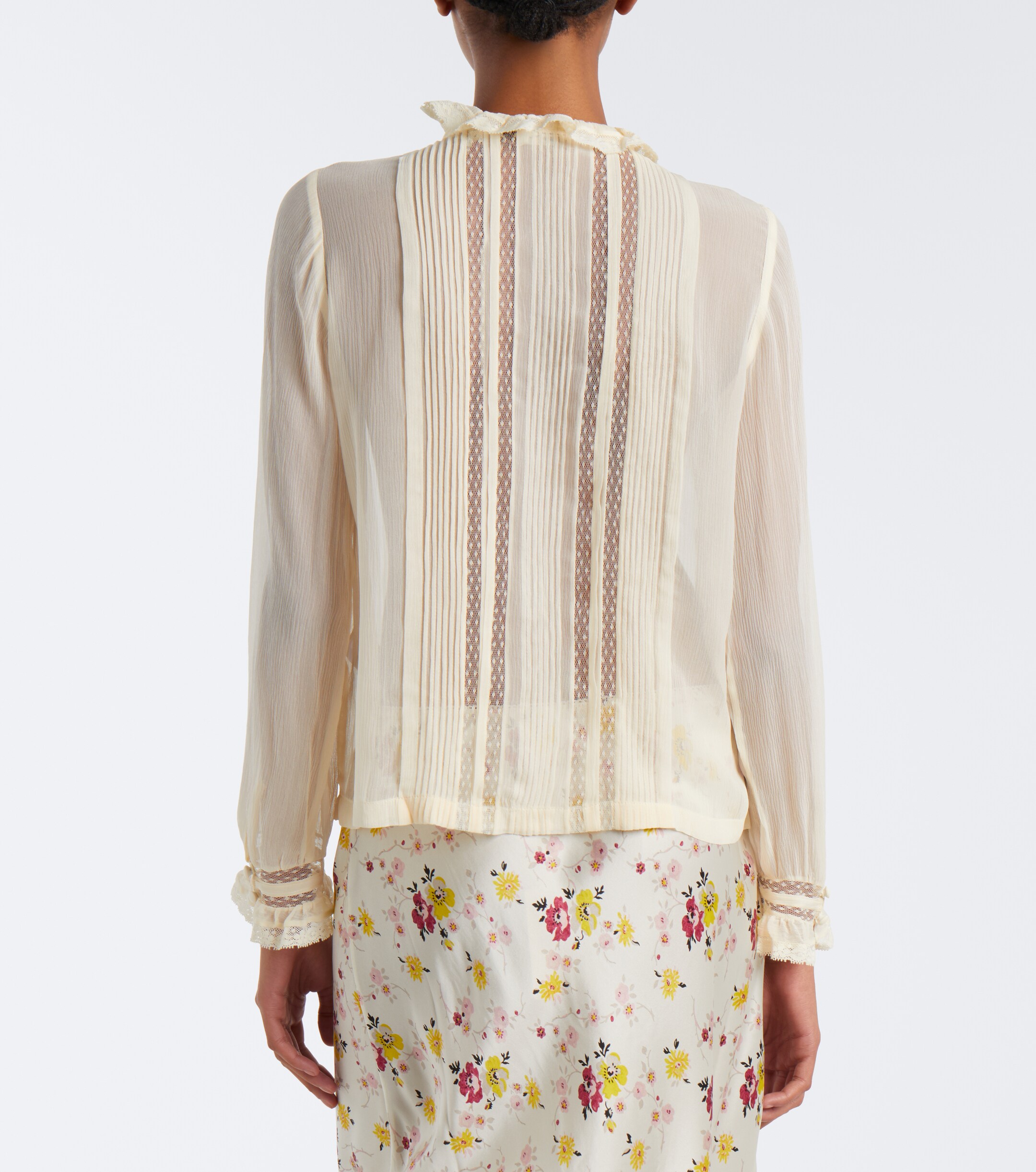 Dôen Dôen Magdeline ruffled silk chiffon blouse