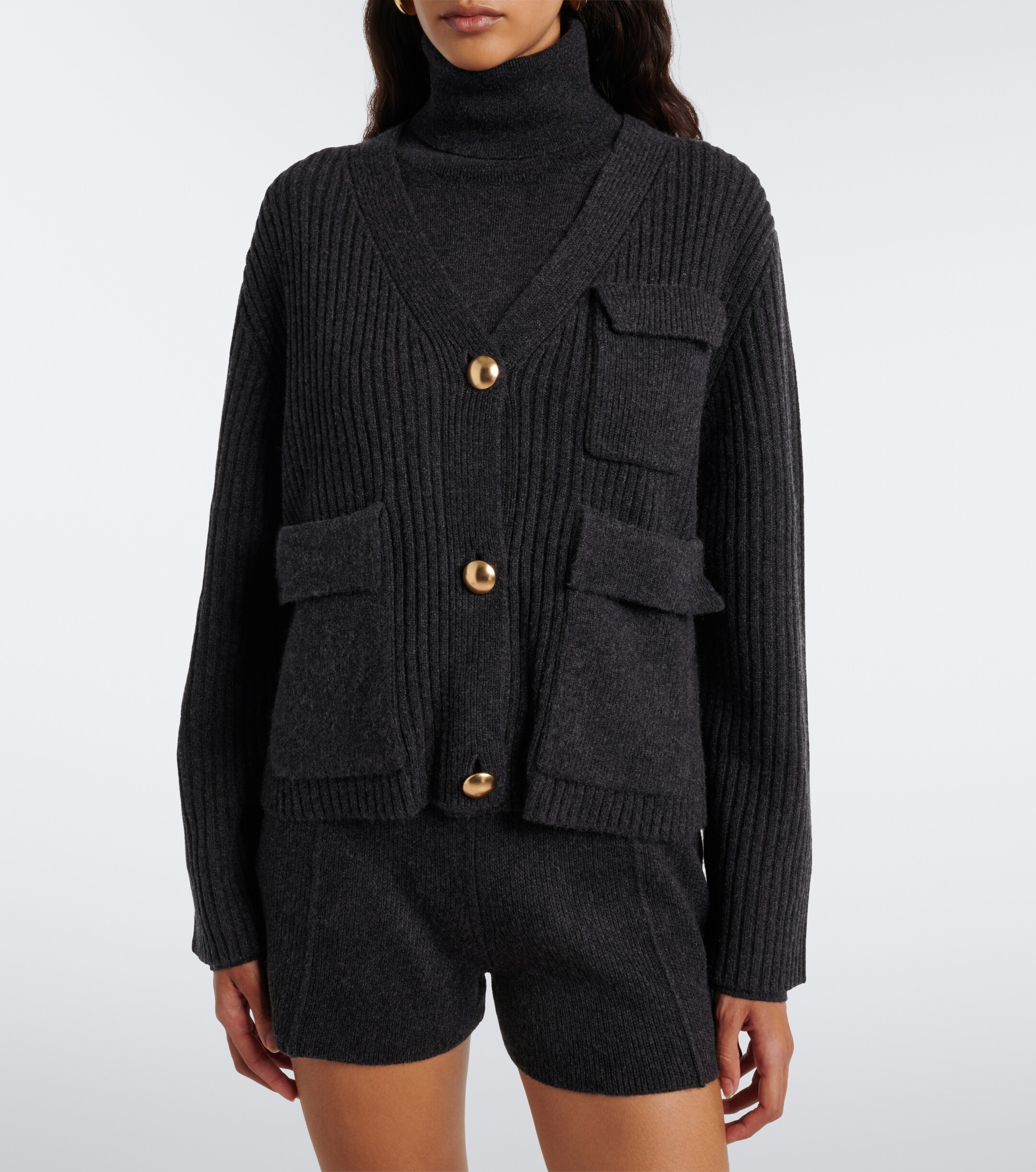 Jardin des Orangers Jardin des Orangers Ribbed-knit wool and cashmere cardigan
