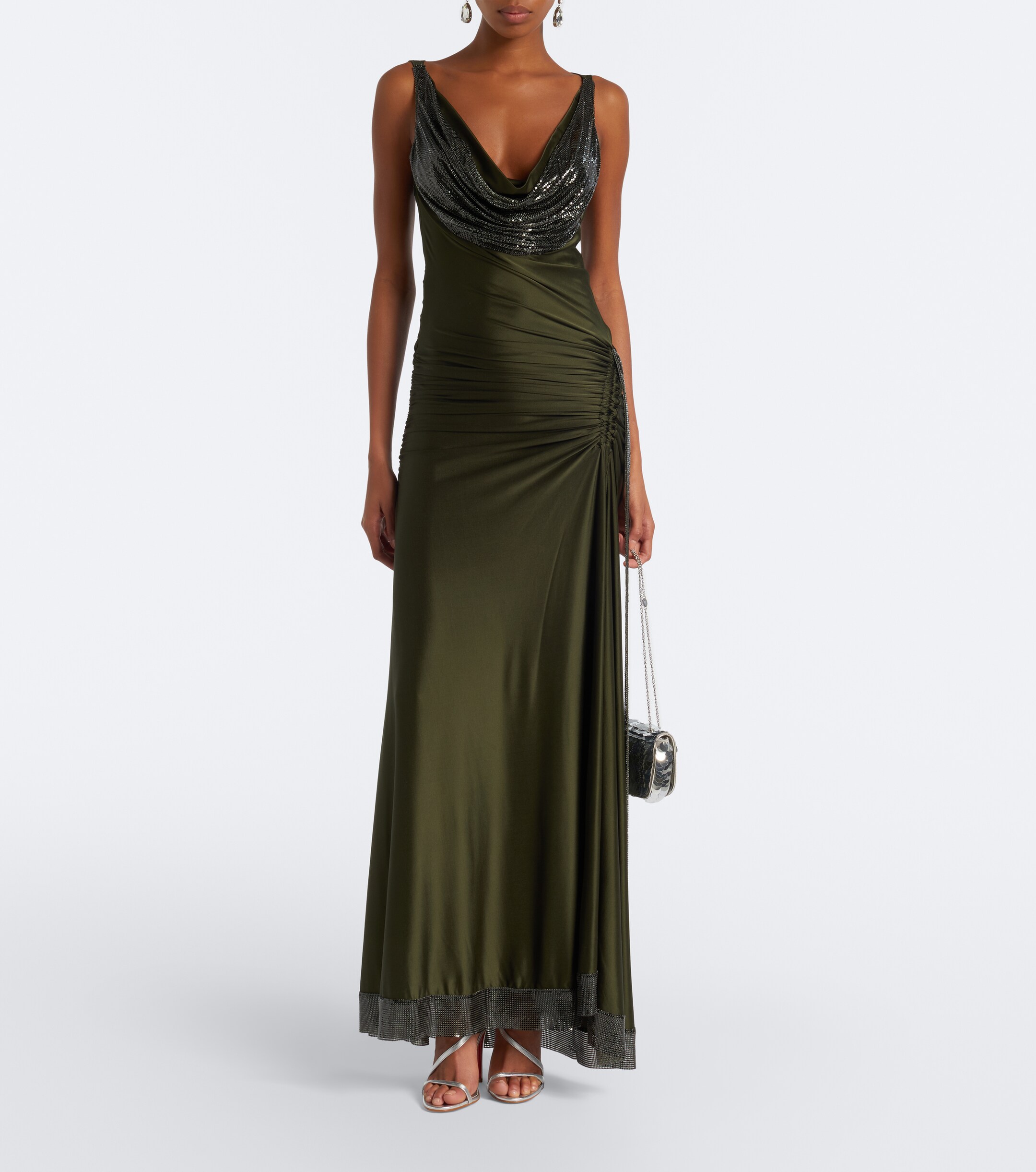 Rabanne Rabanne Chainmail satin gown