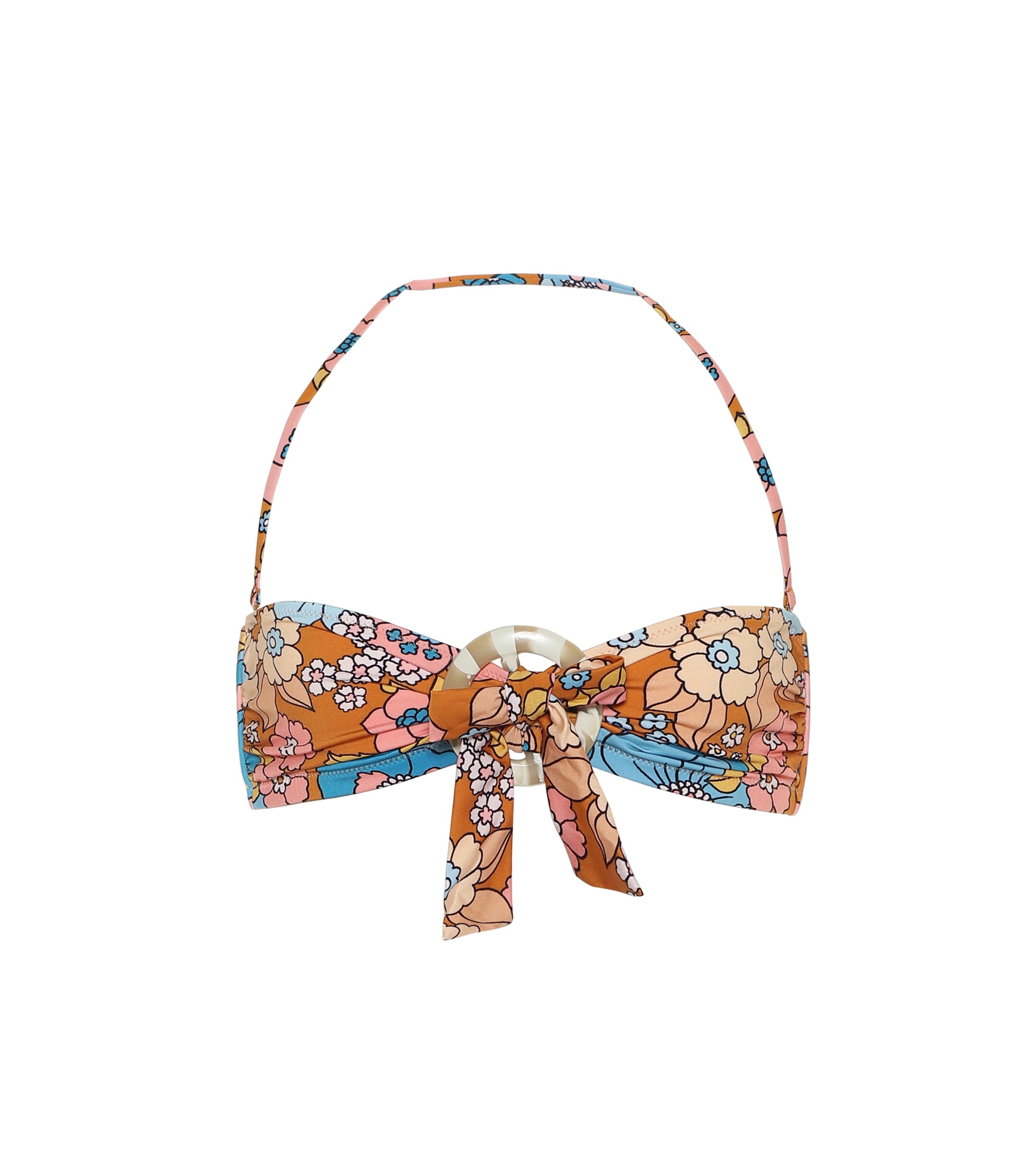 Dodo Bar Or Floral halterneck bikini top thumbnail