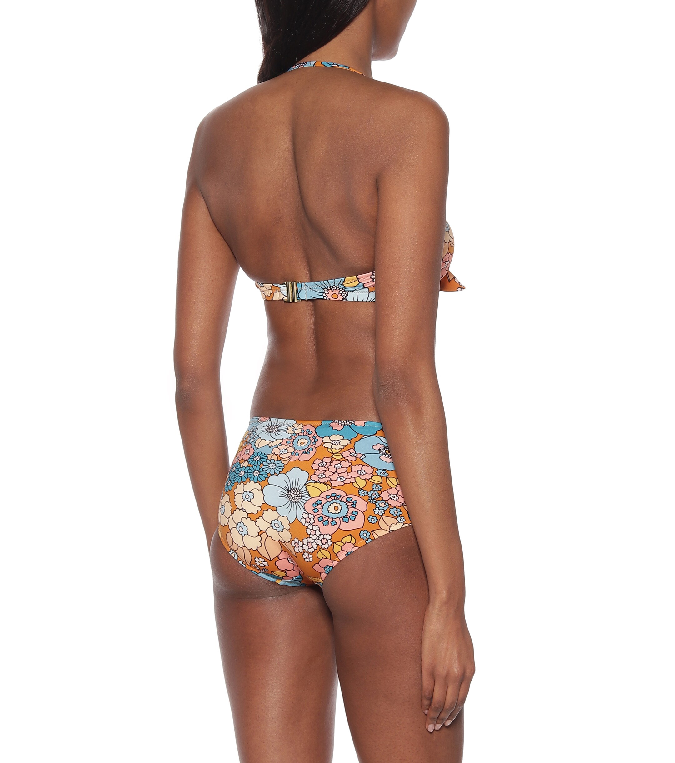 Dodo Bar Or Floral halterneck bikini top thumbnail