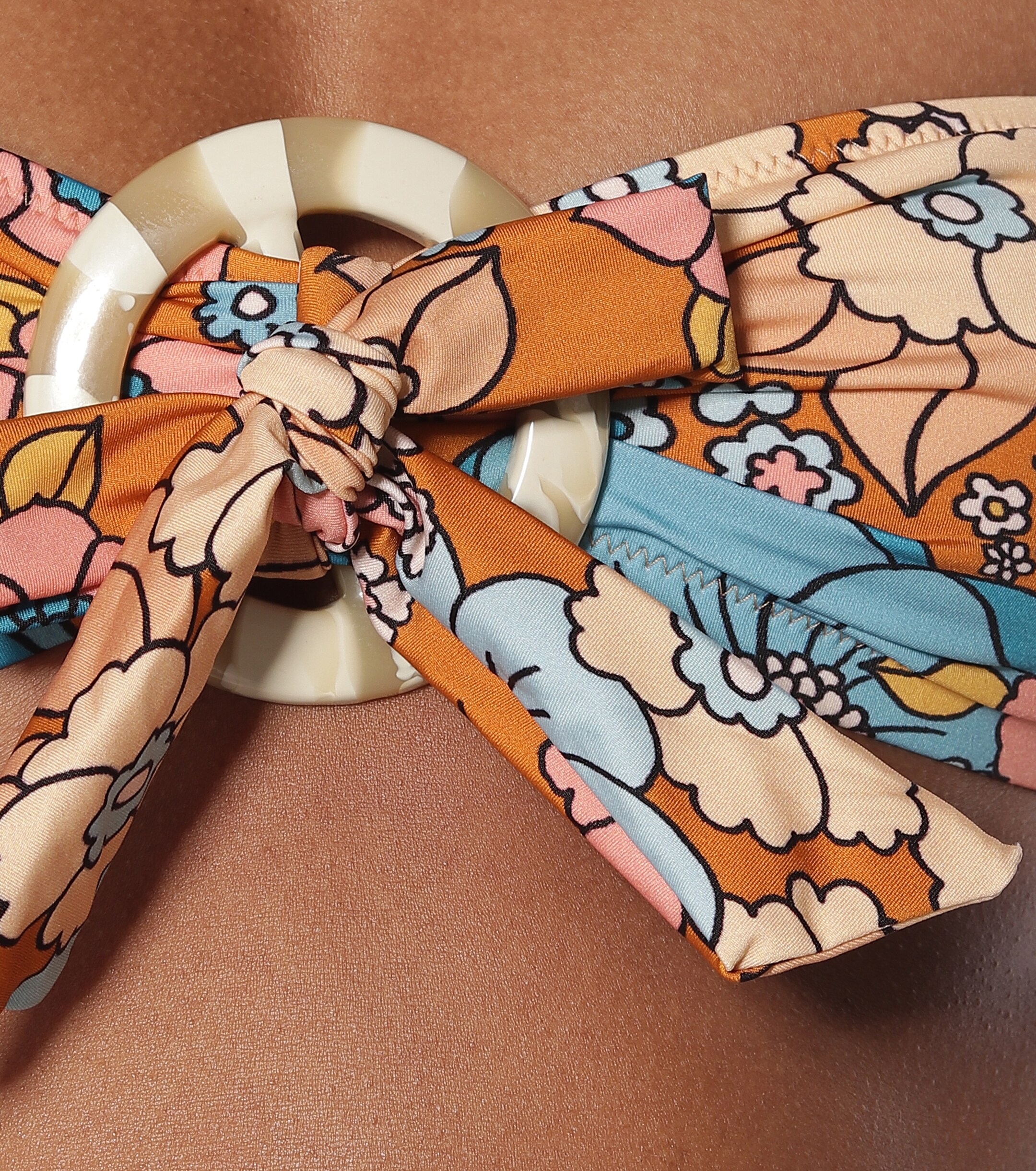 Dodo Bar Or Floral halterneck bikini top thumbnail