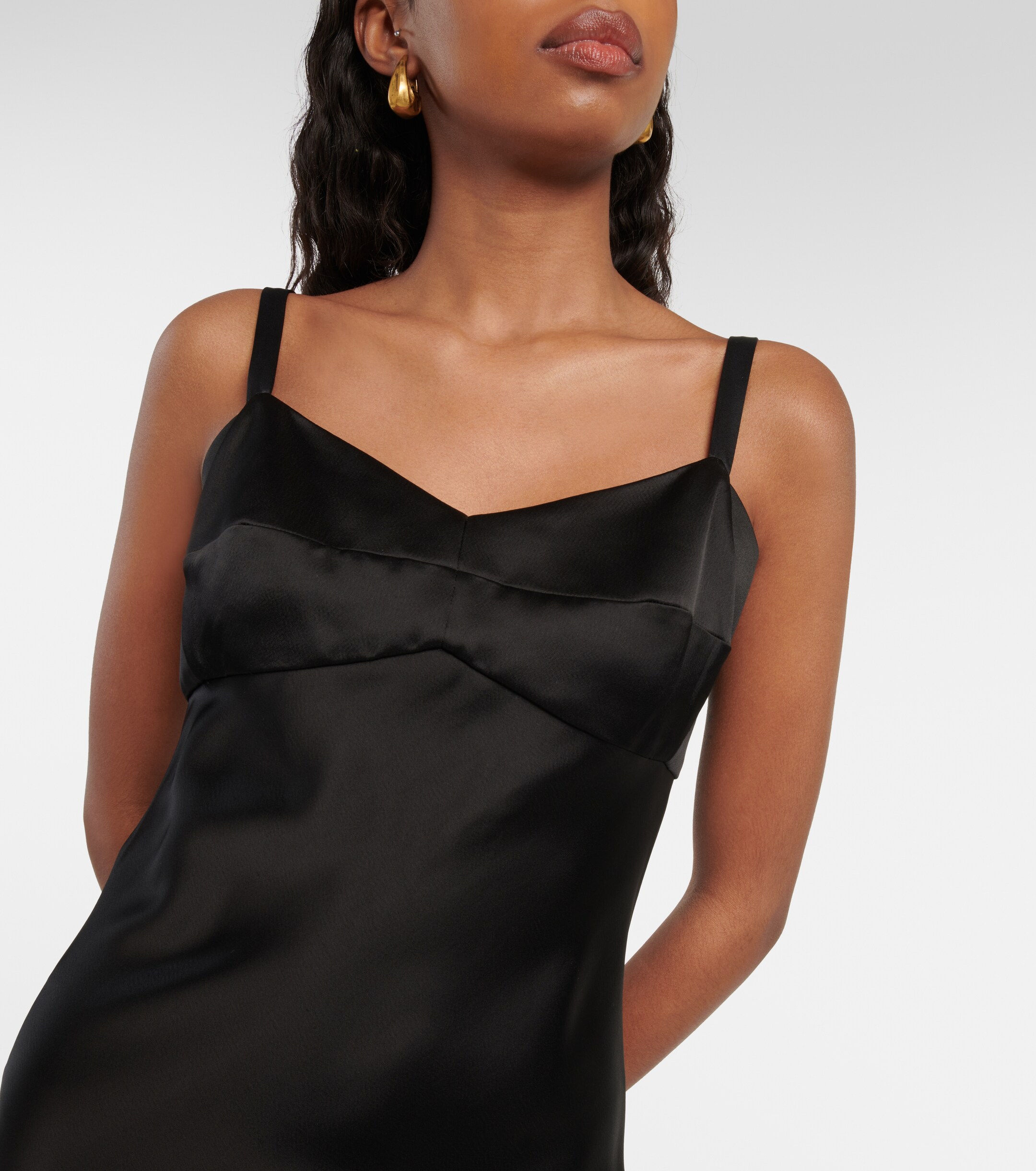 KHAITE Joely satin slip dress