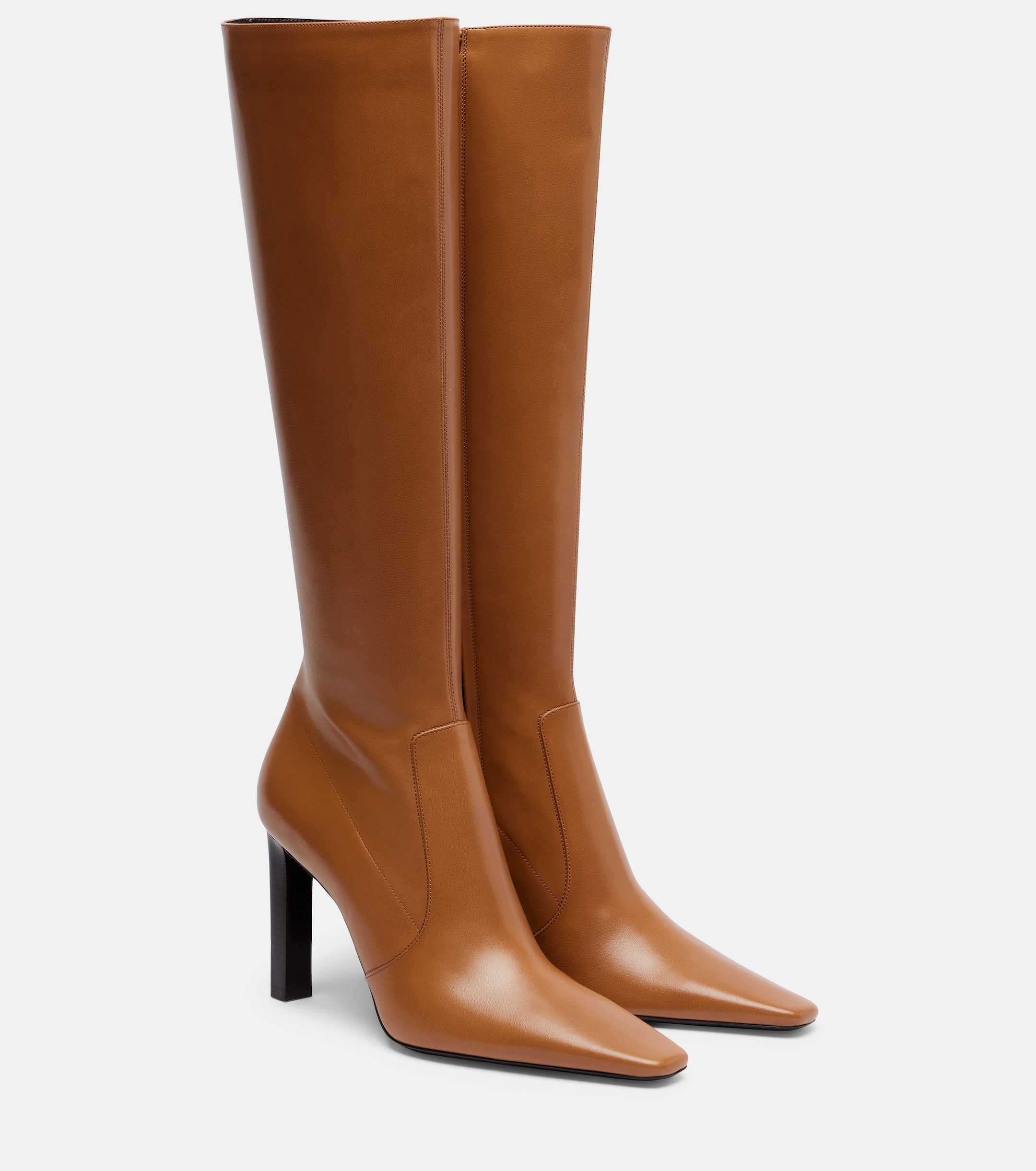 Saint Laurent - Francoise 95 leather knee-high boots | Plush
