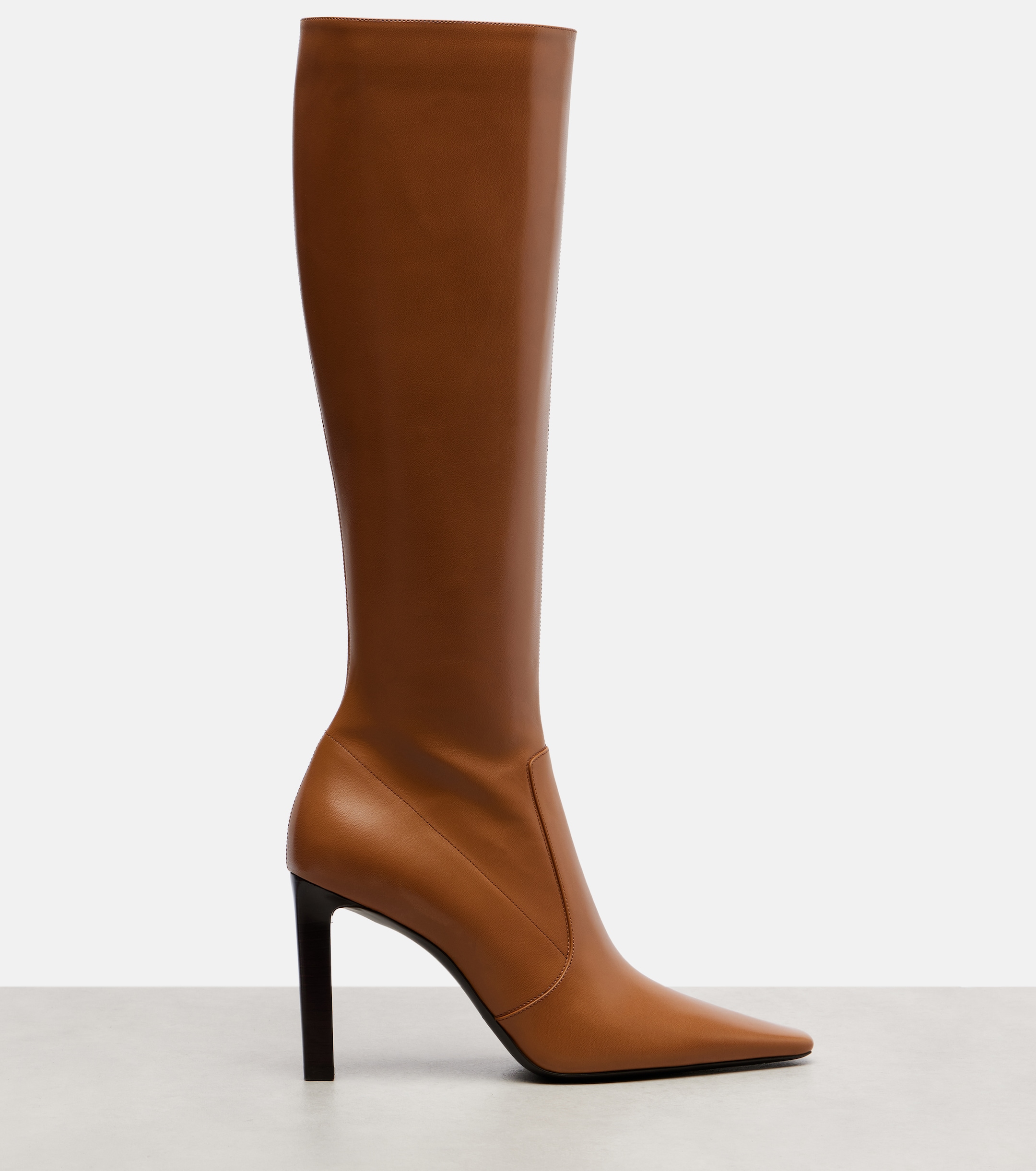 SAINT LAURENT PARIS 19SS パイソン ブーツ boots Saint Laurent - Francoise 95 leather knee-high boots | Plush