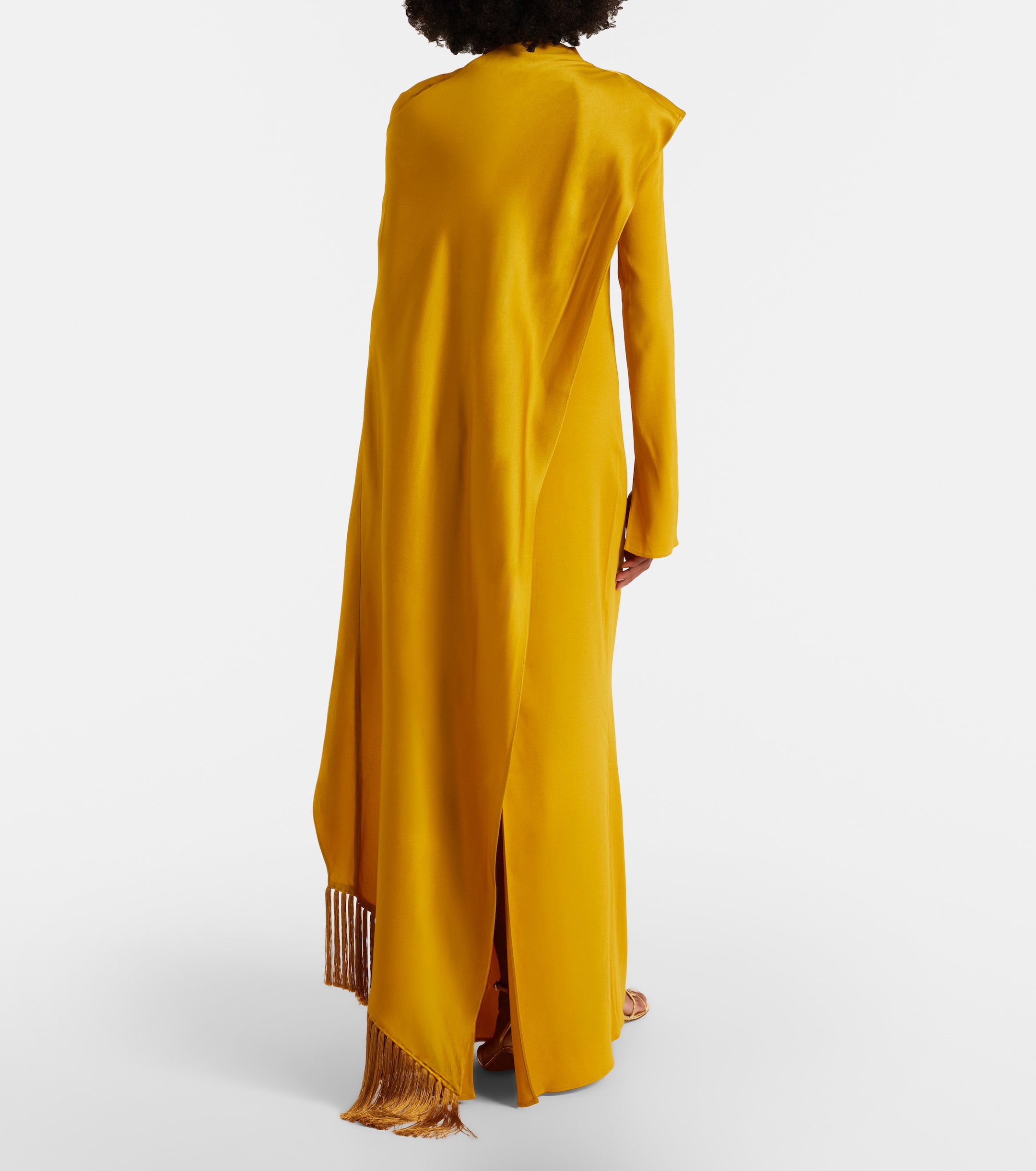 Taller Marmo Mounia caped crêpe cady gown