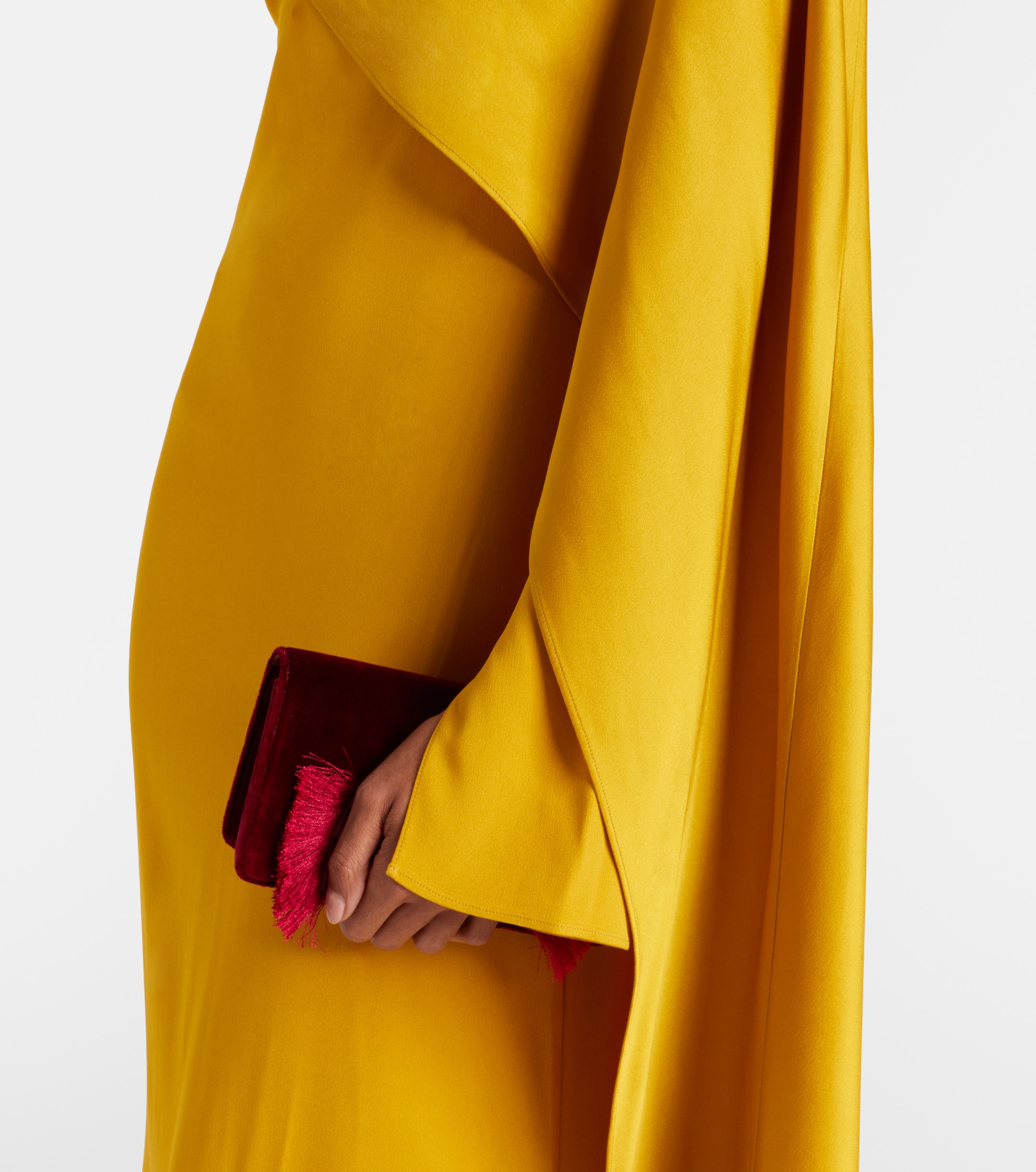 Taller Marmo Mounia caped crêpe cady gown