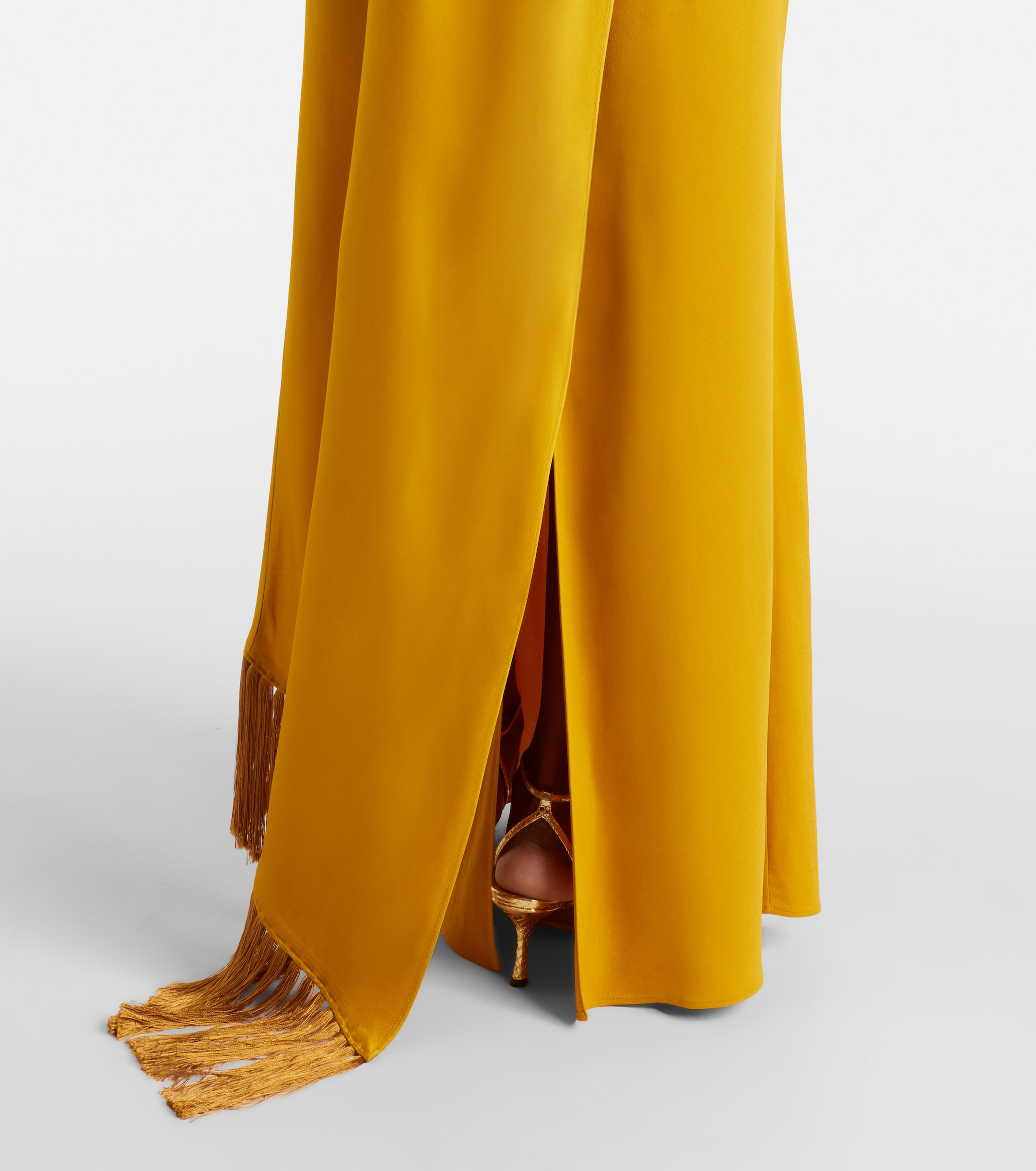 Taller Marmo Mounia caped crêpe cady gown