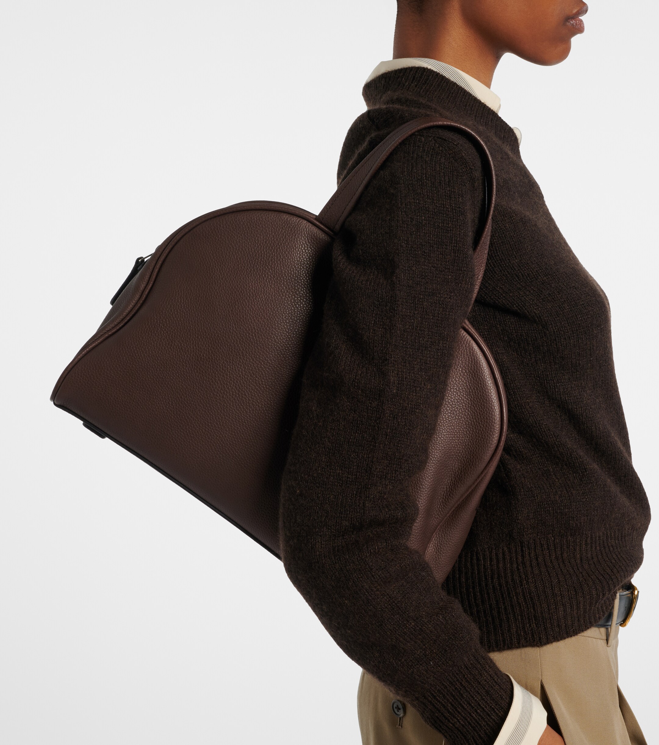 The Row Bindle Small leather tote bag