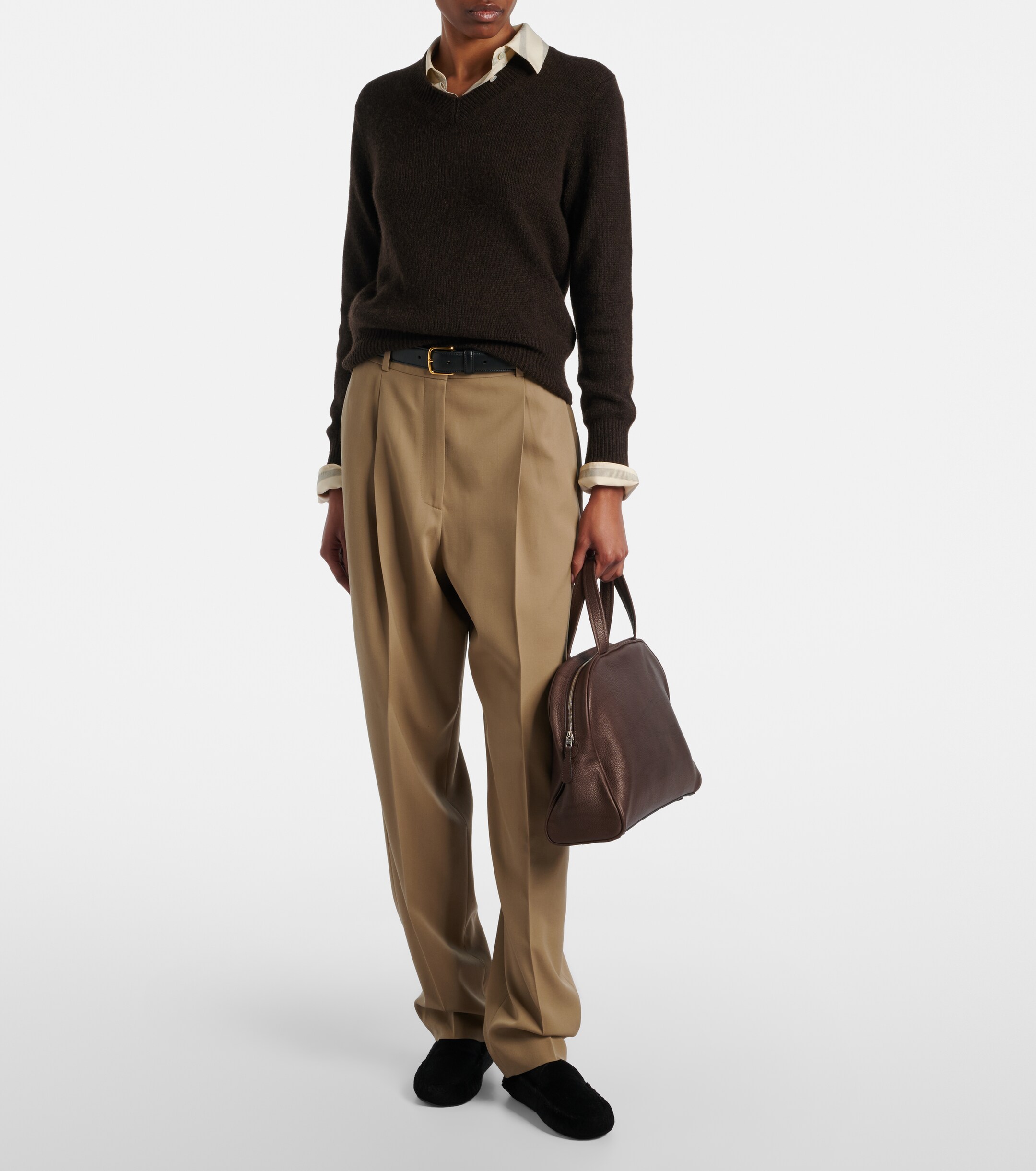 The Row Bindle Small leather tote bag