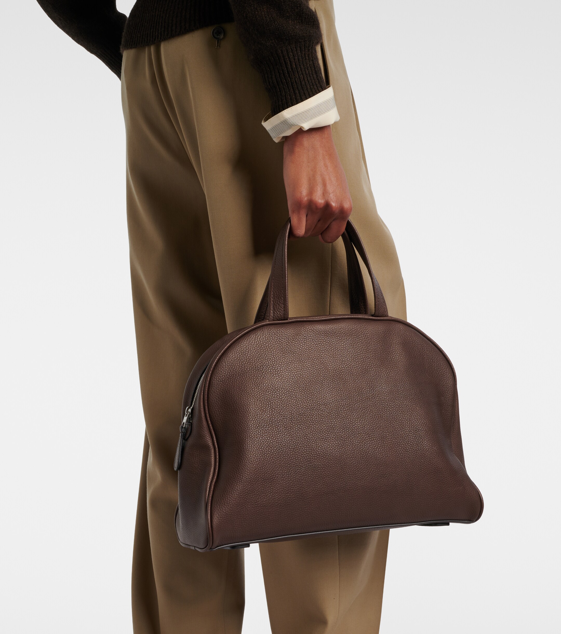 The Row Bindle Small leather tote bag