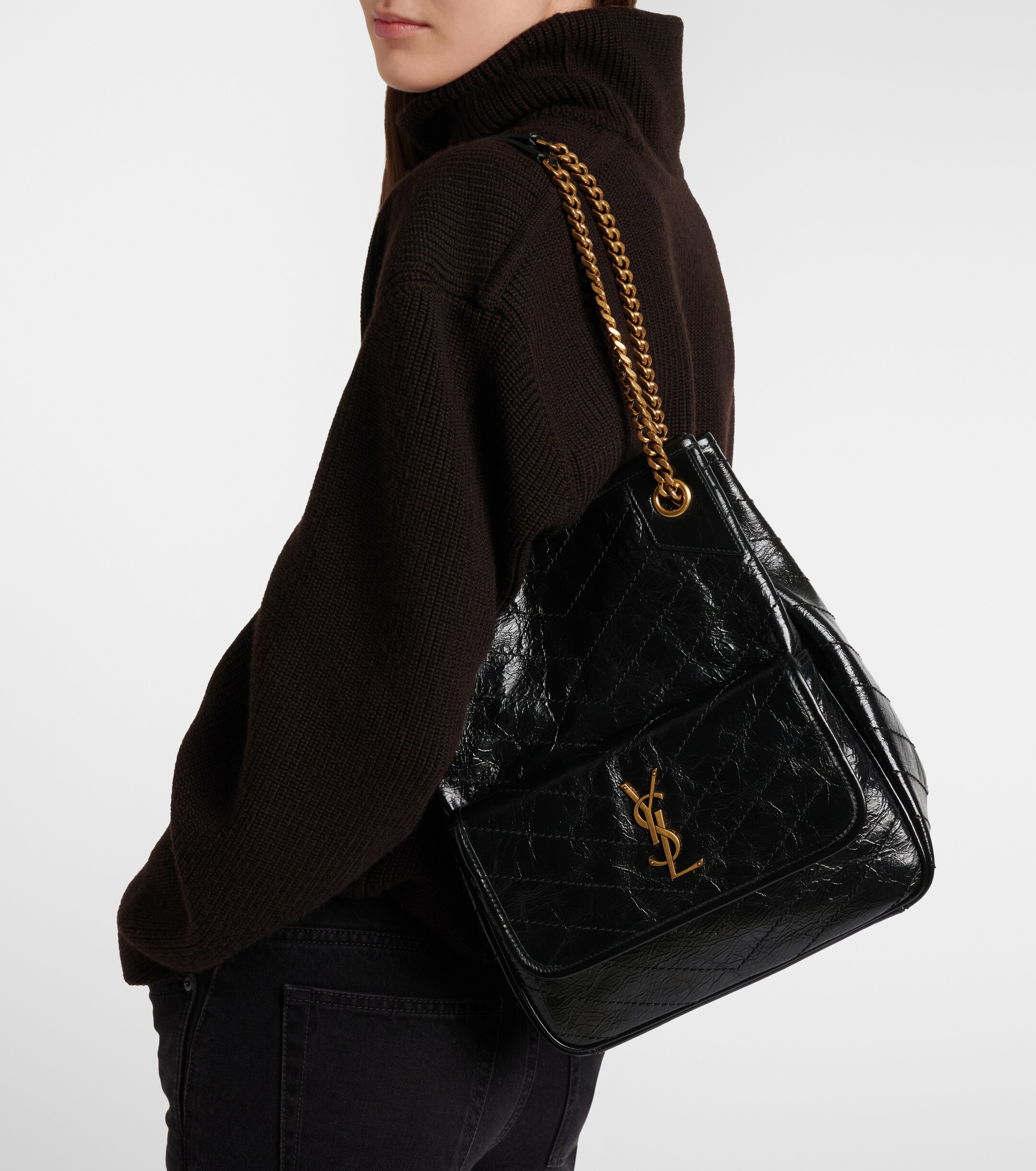 Saint Laurent Niki Small leather tote bag